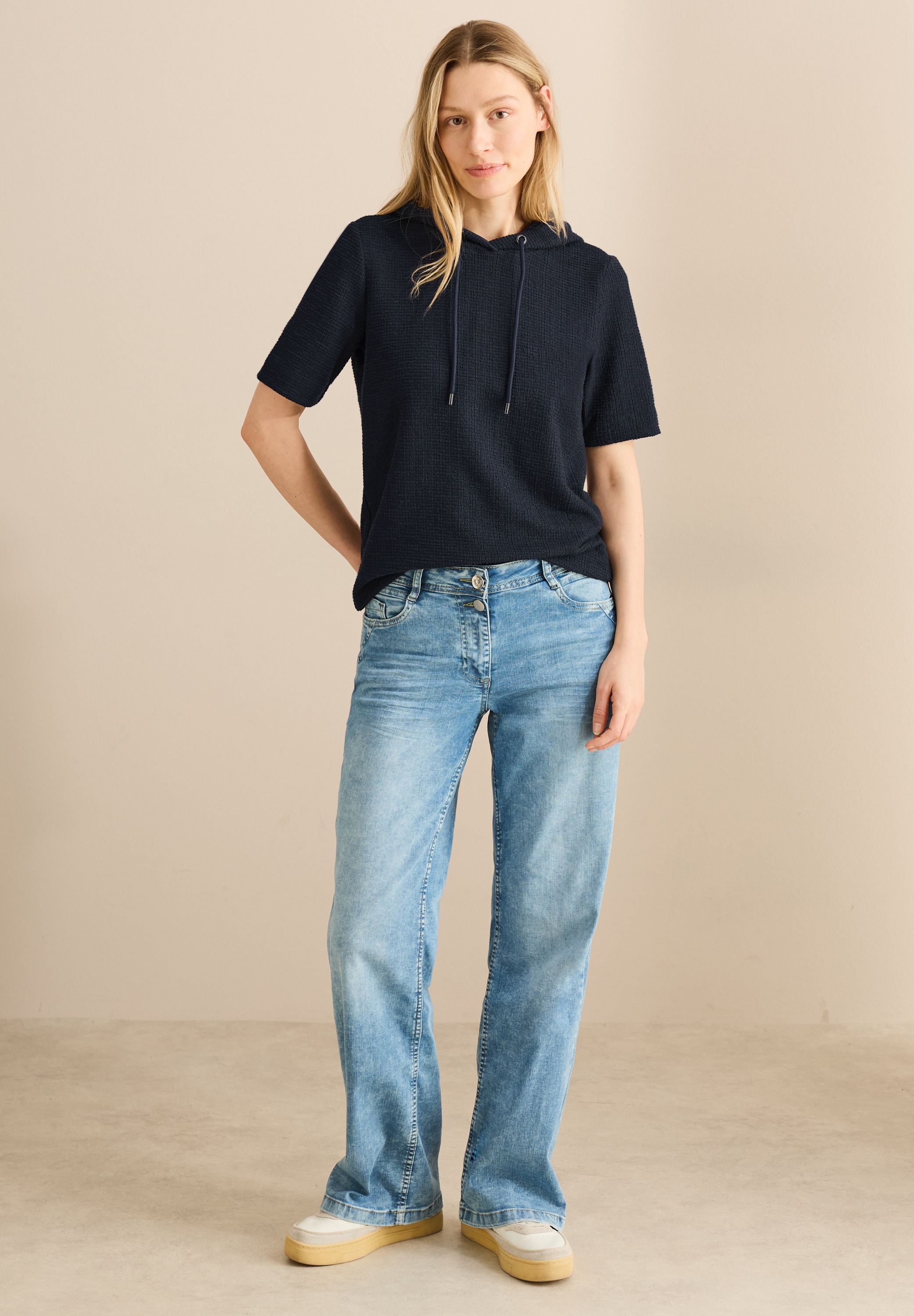 Cecil Kapuzenshirt, aus softem Materialmix