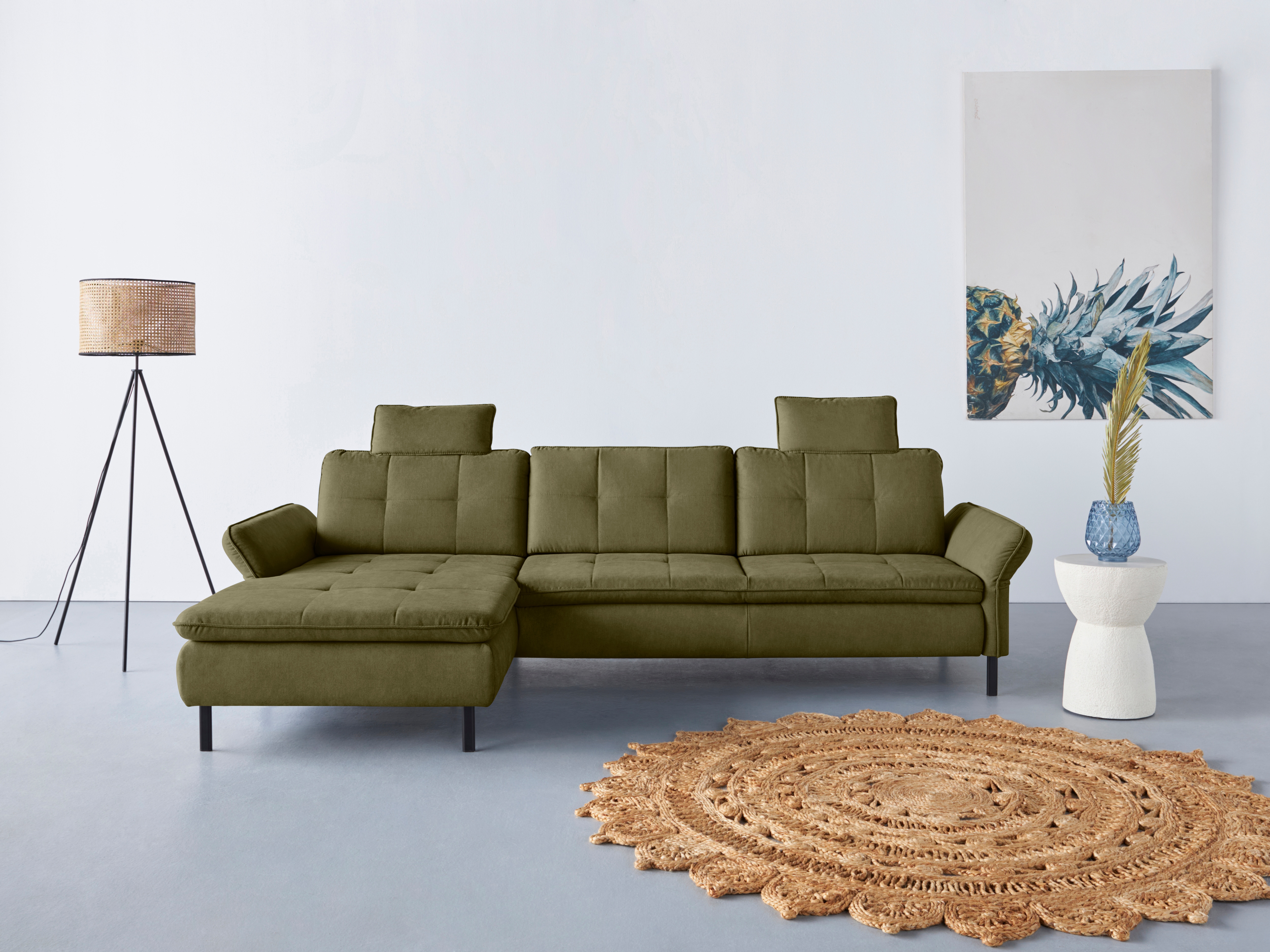 OTTO home Ecksofa "Birkholm L-Form" Armlehnverstellung, auch in Easy Clean Bezug - mit Wasser zu reinigen