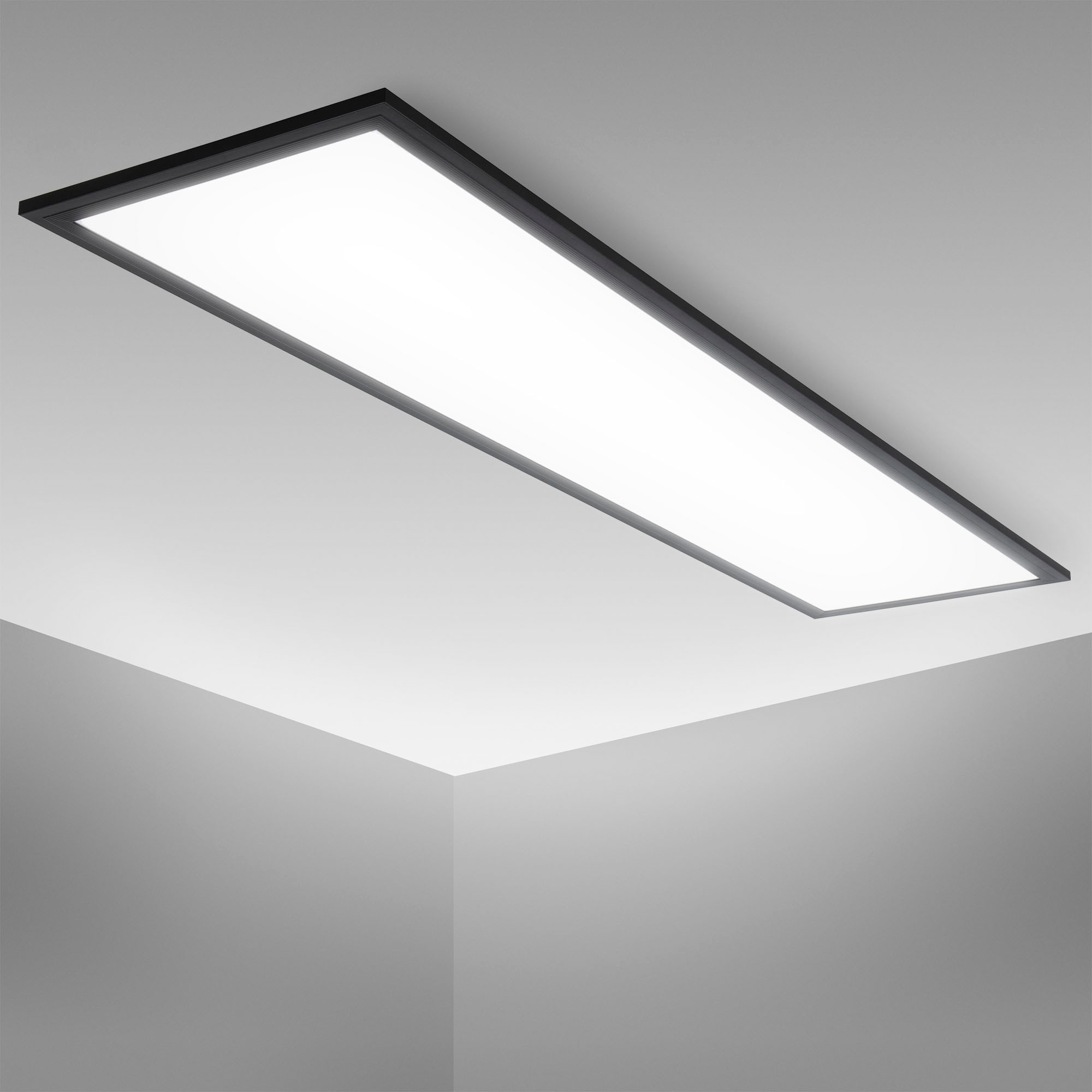 B.K.Licht LED Leuchten-Set, 2-teilig: LED Deckenpanel + LED Stehlampe