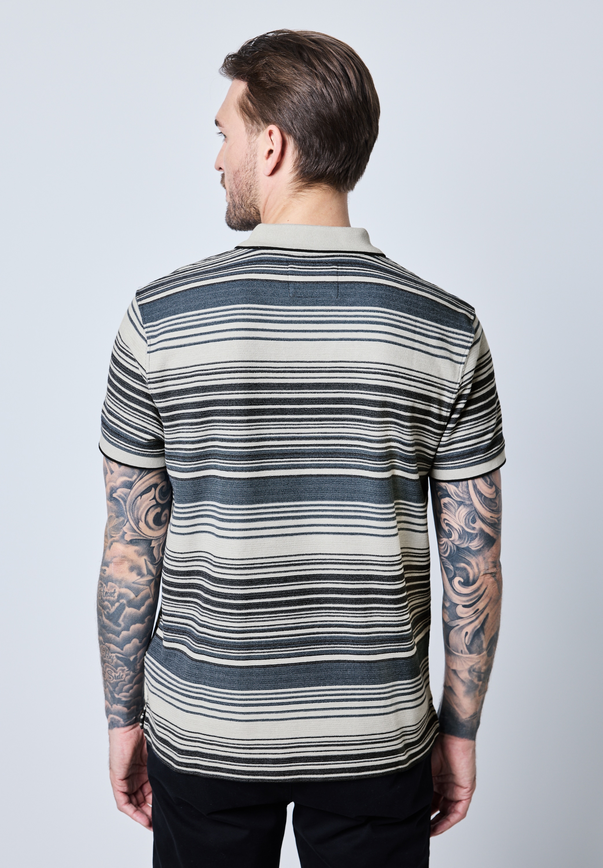 STREET ONE MEN Poloshirt, aus Baumwolle mit Stretchante