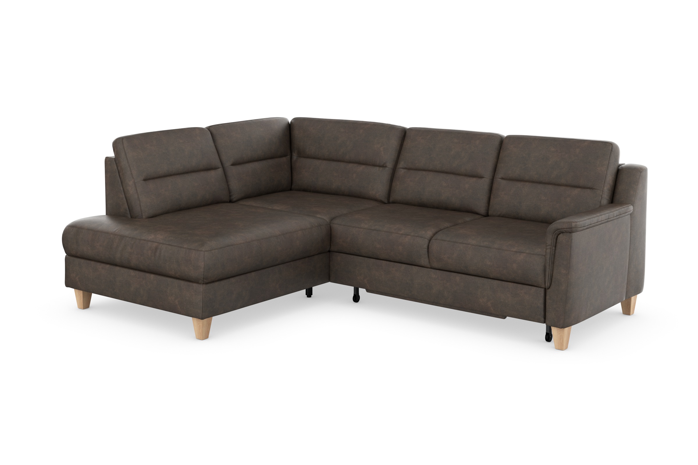 sit&more Ecksofa »Farö L-Form«, inklusive Federkern, wahlweise mit Bettfunktion und Bettkasten