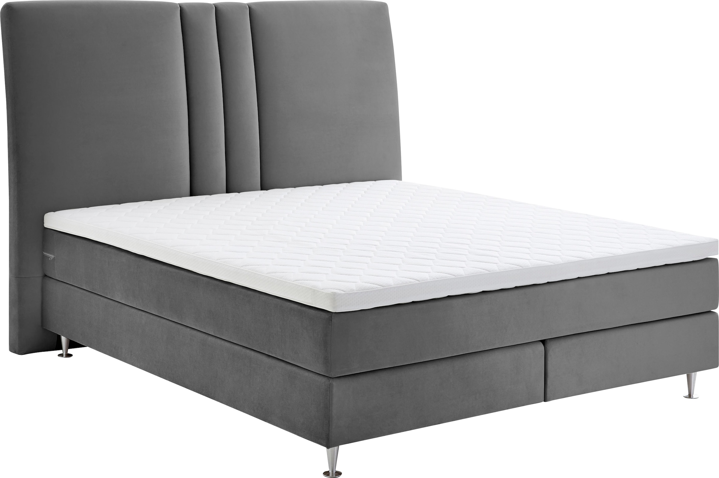 ATLANTIC home collection Boxspringbett »Rita«, mit Topper und hohen Kopfteil