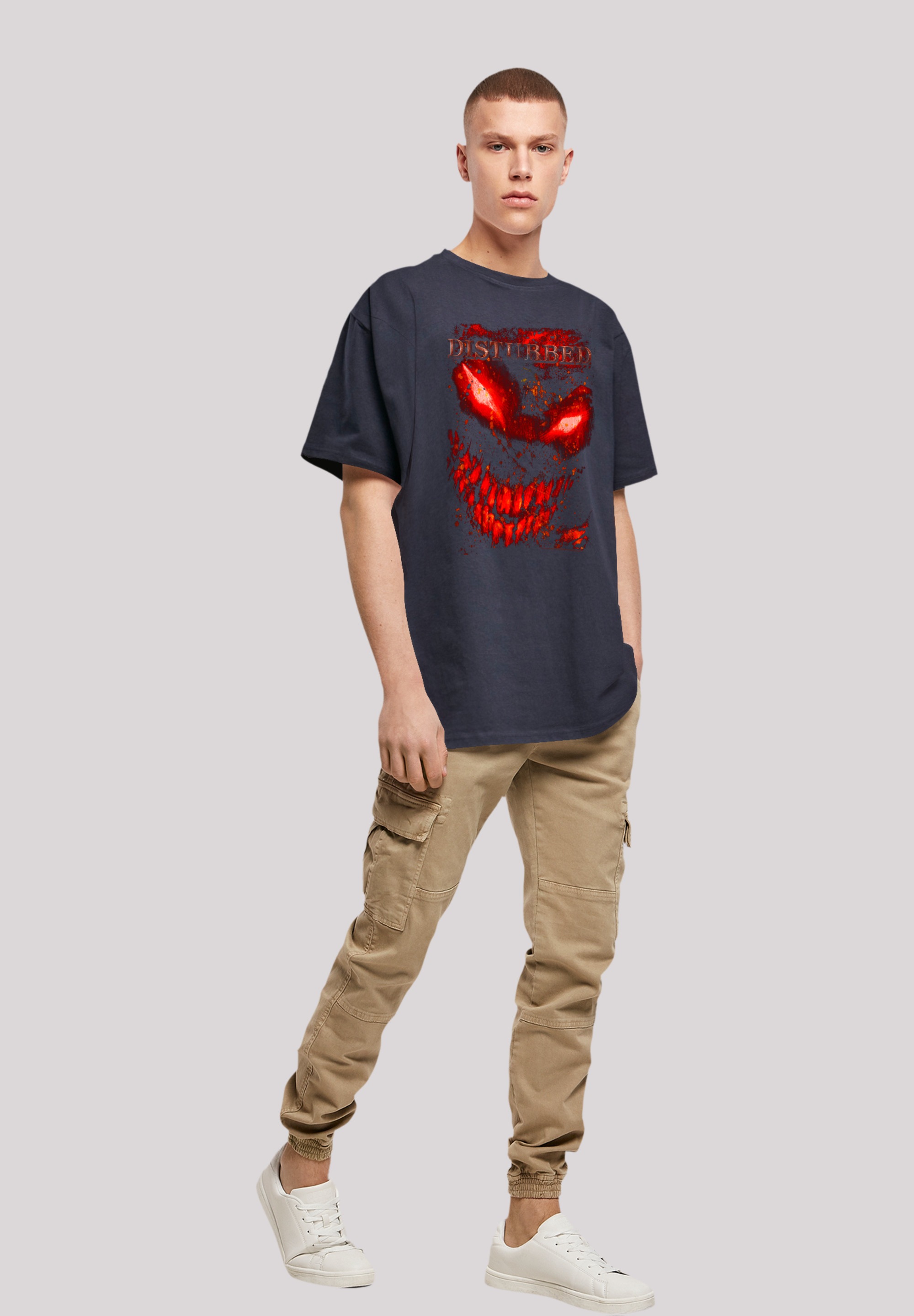 F4NT4STIC T-Shirt »Disturbed Heavy Metal Splat Face«, Premium Qualität, Rock-Musik, Band