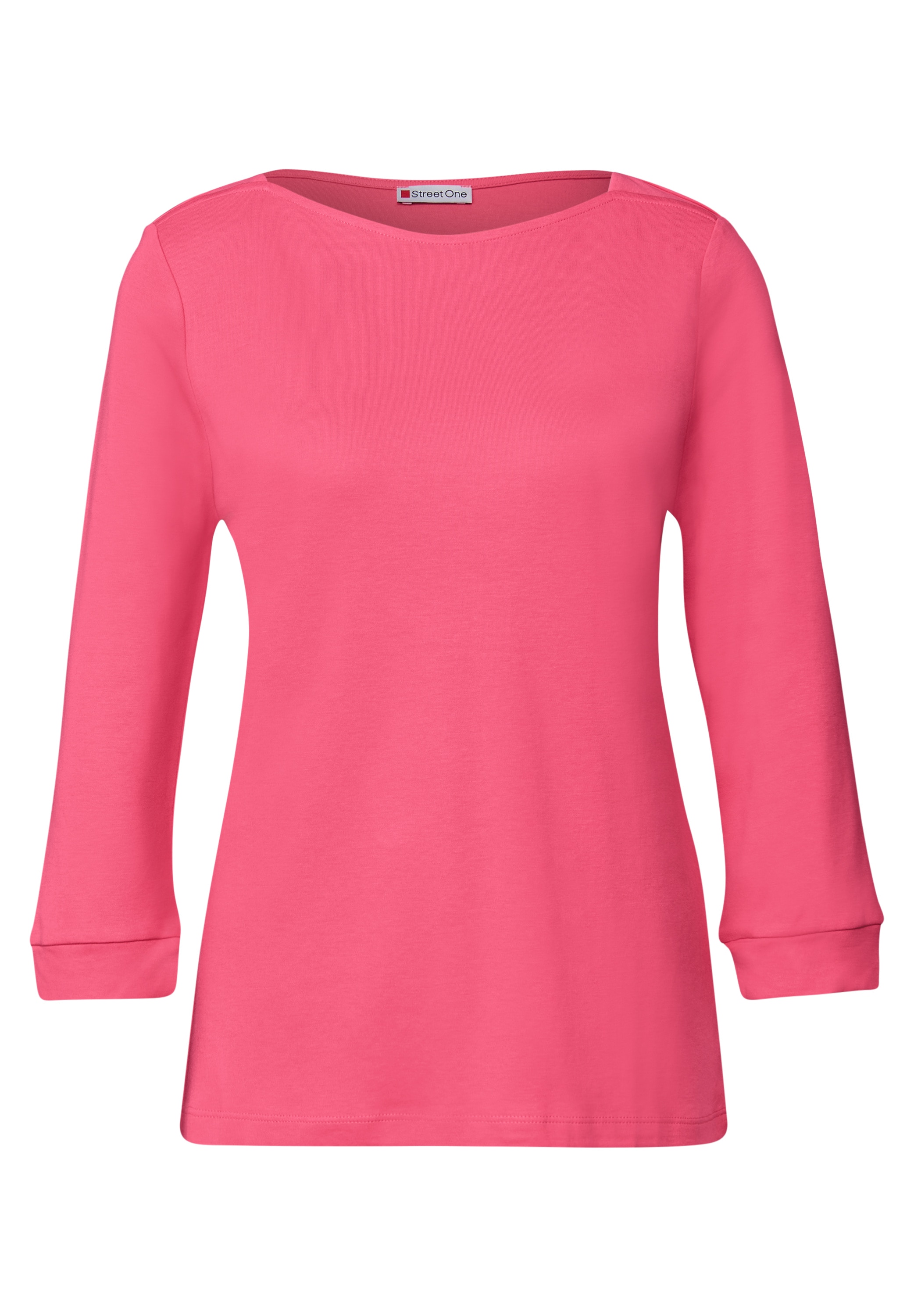 STREET ONE 3/4-Arm-Shirt, aus reiner Baumwolle