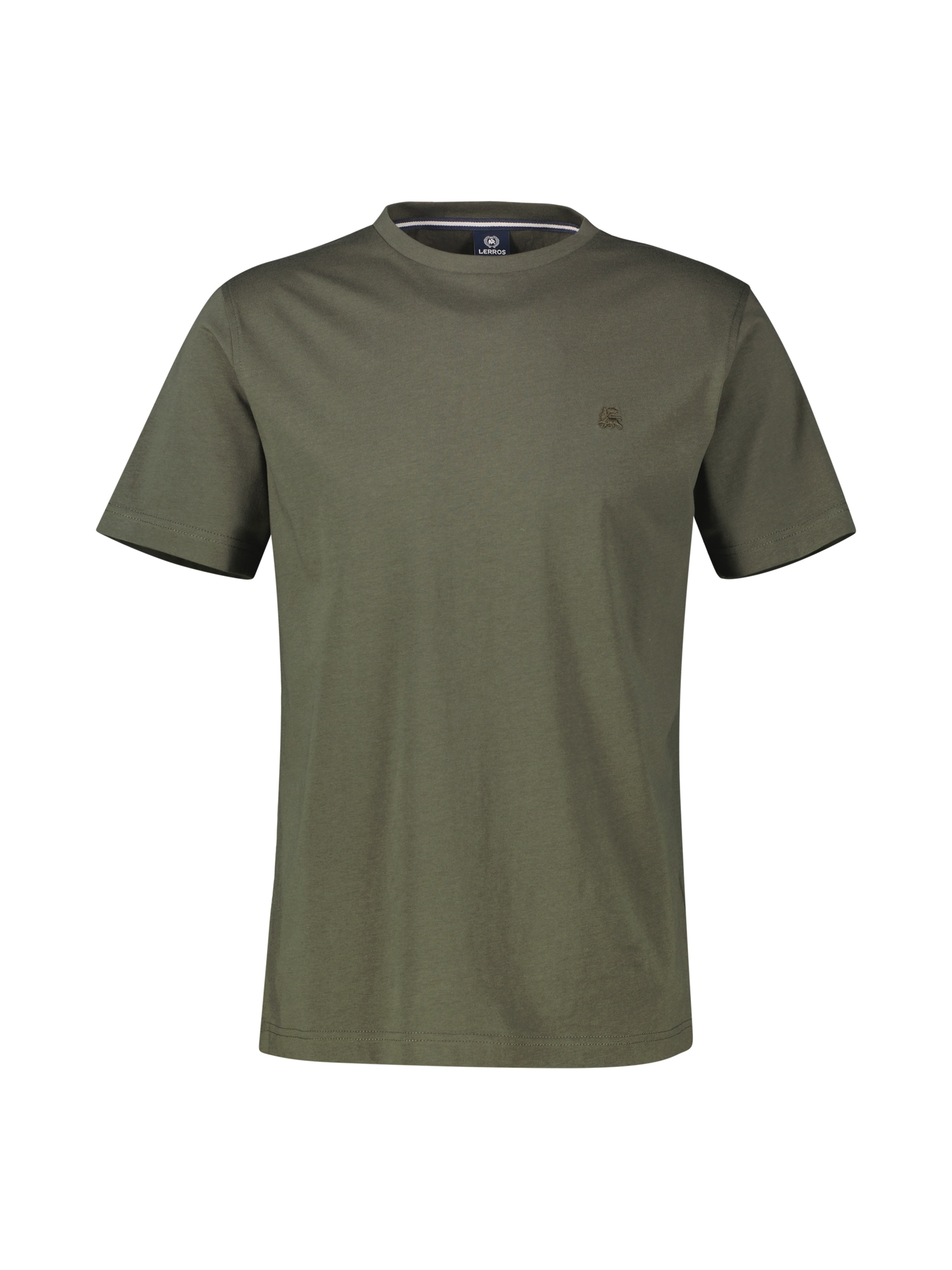 LERROS T-Shirt »LERROS Basic T-Shirt mit Logostitck, unifarben«