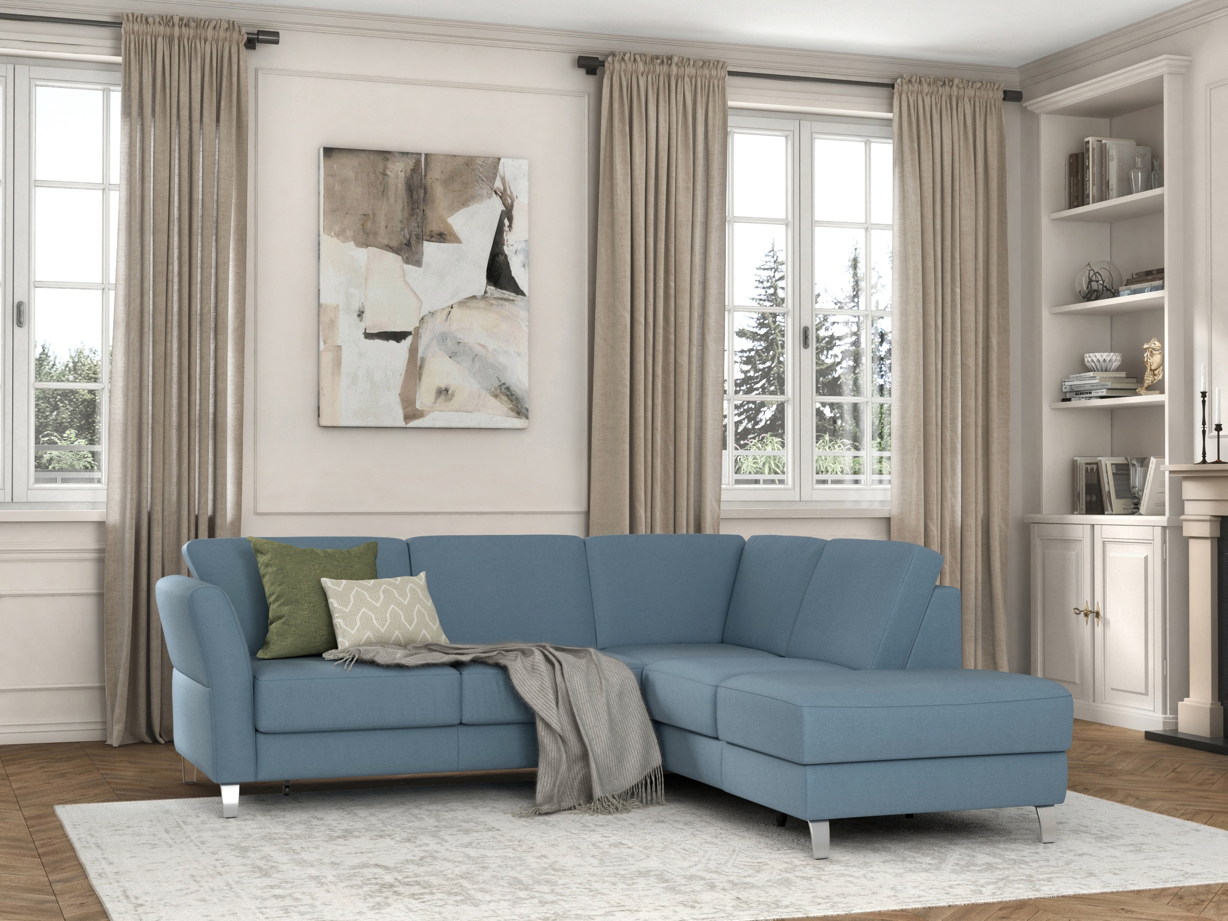 sit&more Ecksofa "Visby L-Form", Wahlweise mit Bettfunktion und Stauraum, f günstig online kaufen