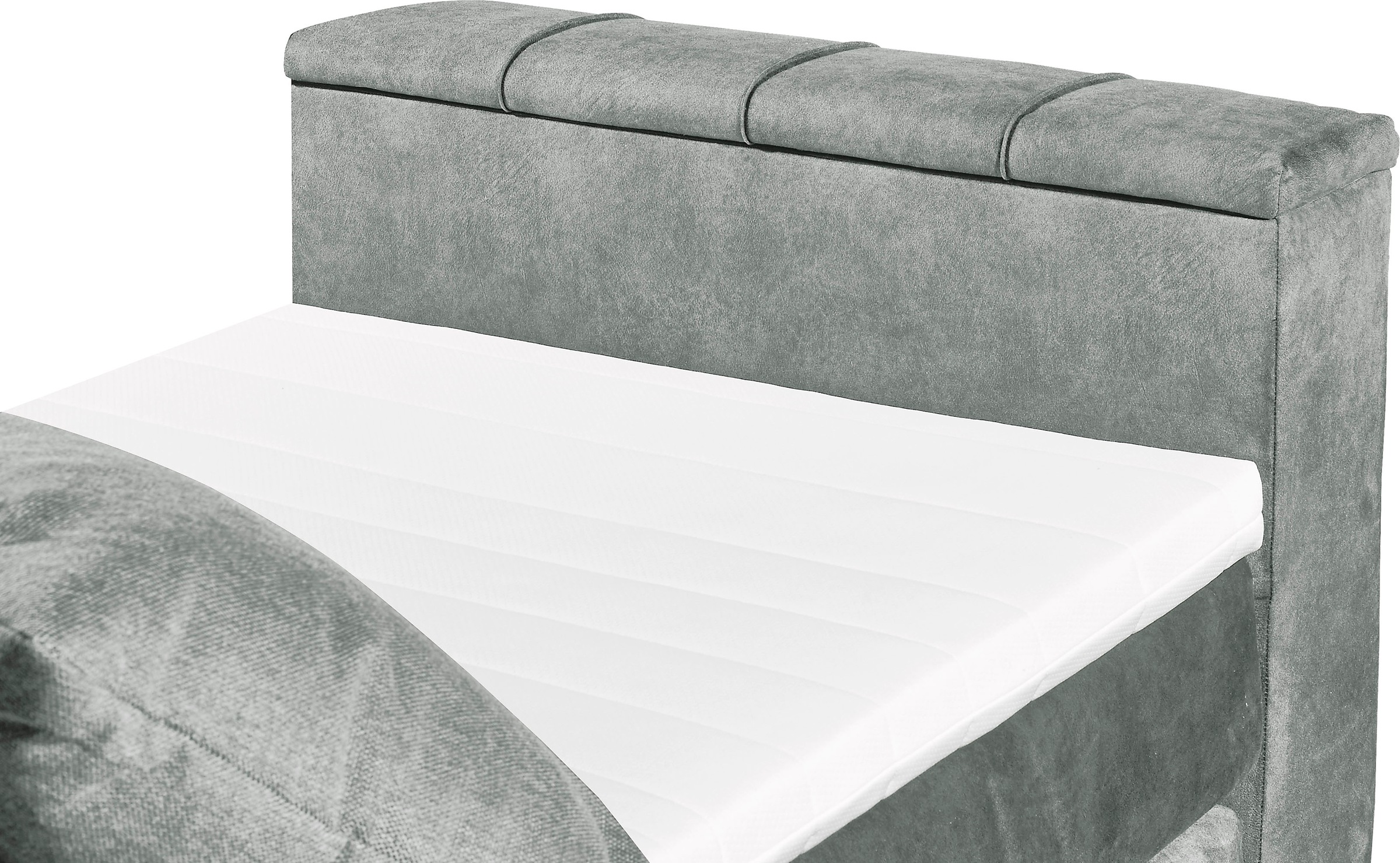 set one by Musterring Boxspringbett »Richmond«, mit Duo-Matratze (H2/H3), versenkbarer TV-Halterung (bis 40 Zoll) und Fernbedienung. Wahlweise mit/ohne Bettkasten