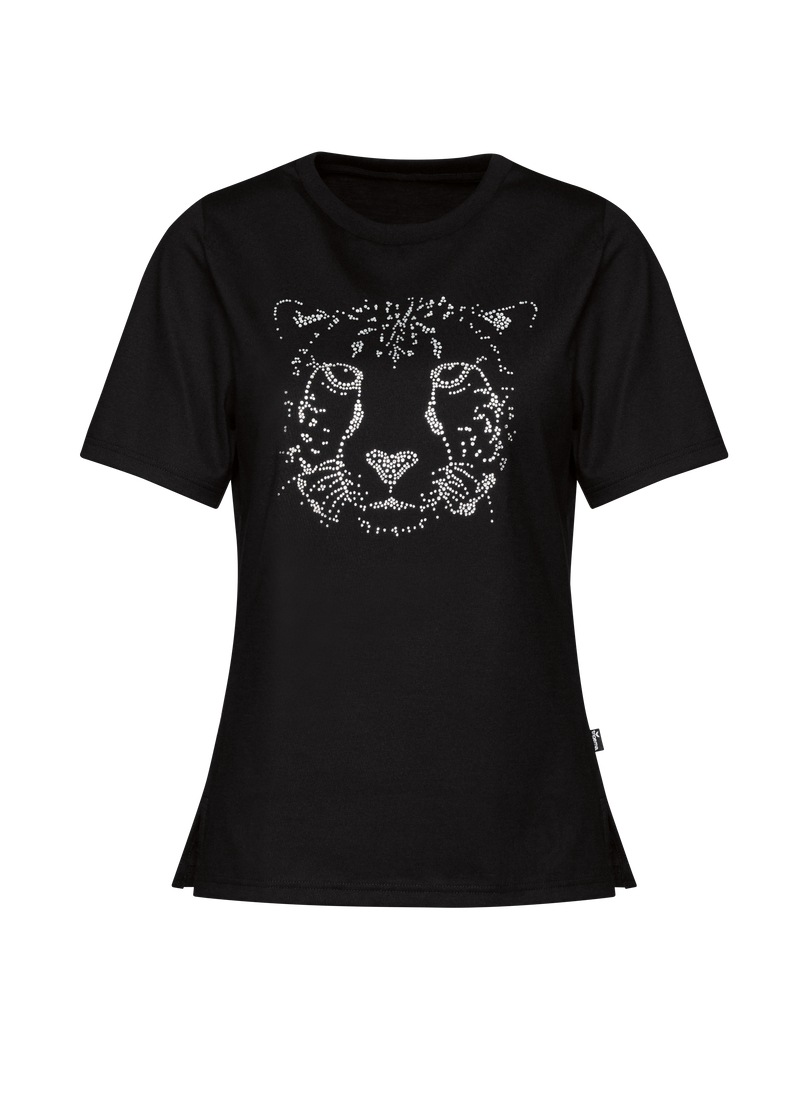 Trigema T-Shirt "TRIGEMA T-Shirt mit glitzerndem Leopardenprint" 1 Stk. tlg günstig online kaufen