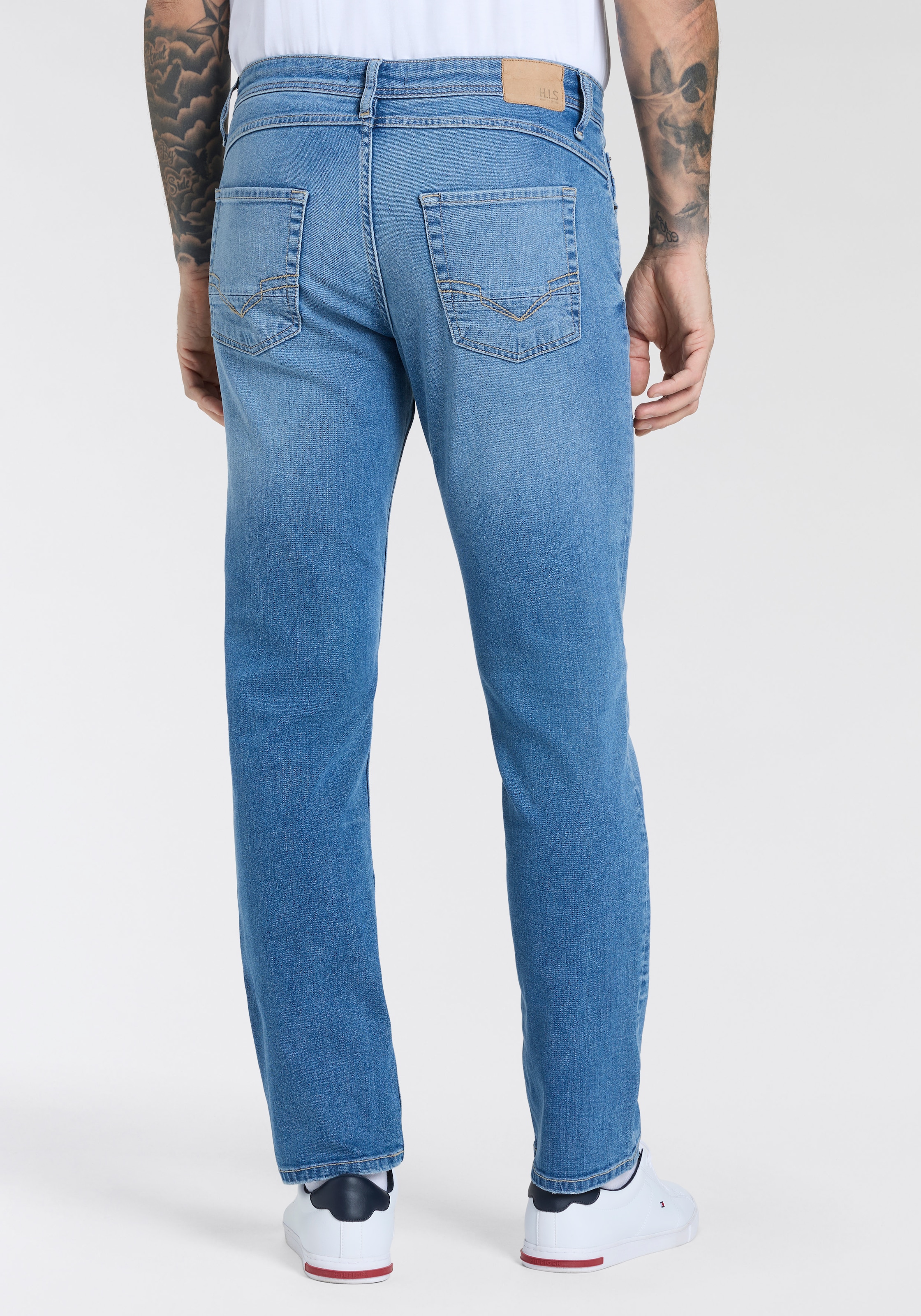 H.I.S Straight-Jeans "NEW DALE", gerades Bein, mit Used-Effekten, niedrige günstig online kaufen