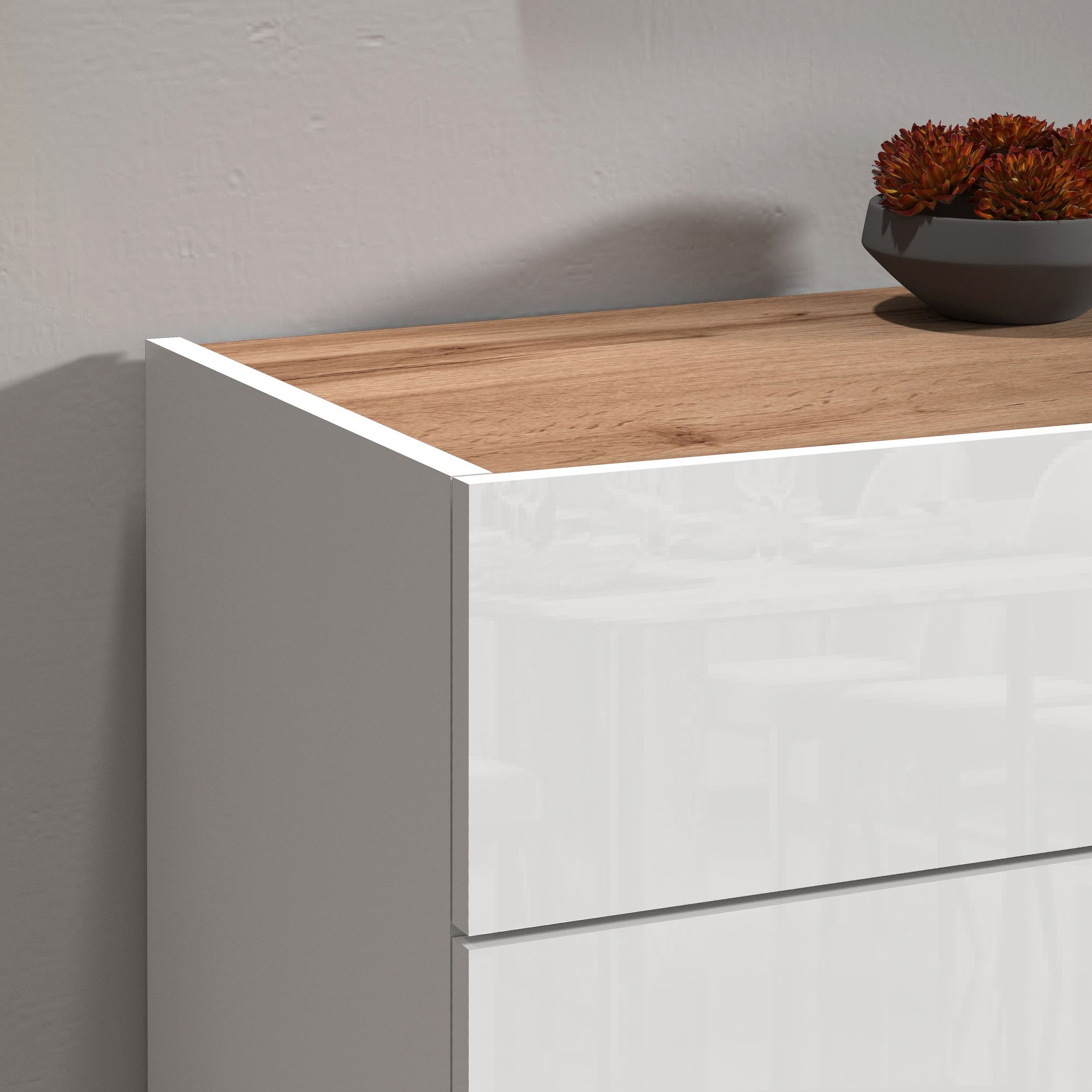 INOSIGN Sideboard »Garda, Kommode, Schrank, Kredenz«, 3 Türen, 1 Schublade, grifflos Breite 120,1 cm