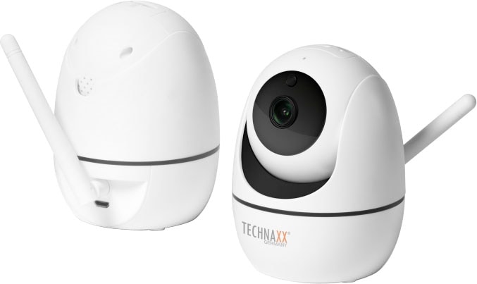 TECHNAXX Überwachungskamera "TX-146 Full HD WLAN IP PT Innenkamera", B:8cm H:10,5cm T:8cm, weiß, Überwachungskameras