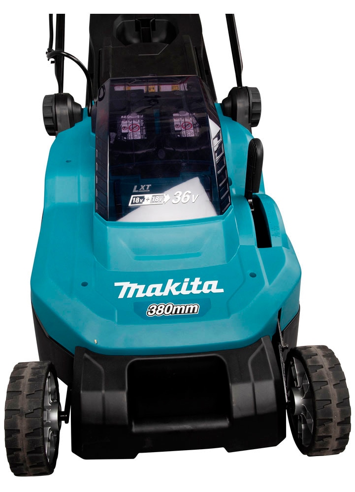 Makita Akkurasenmäher »DLM382PM2«, mit 2 Akkus 18V/4Ah LXT und Doppel-Schnellladegerät