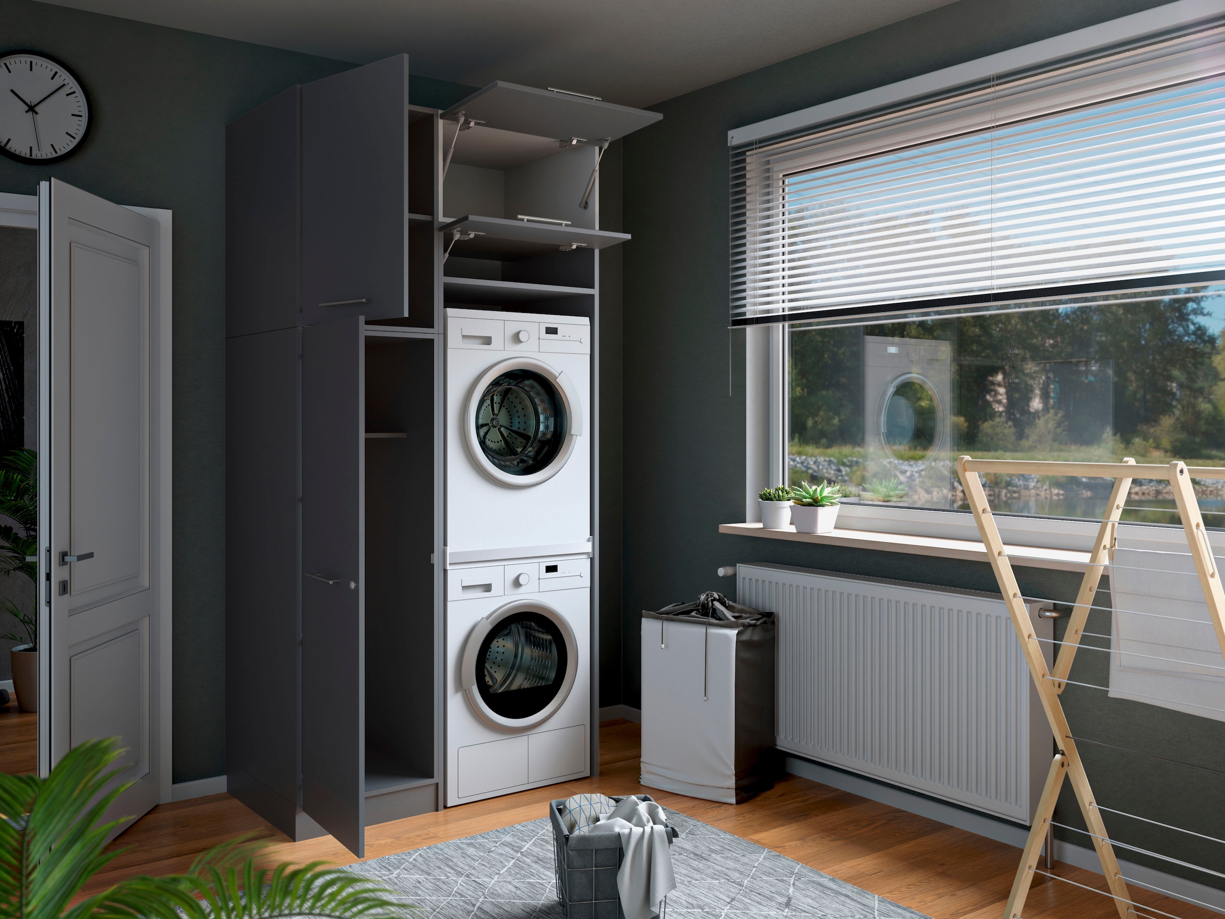 Laundreezy Mehrzweckschrank-Set »Laundreezy, 4-tlg. Mehrzweckschrank-Set B/H/T 118/238/68 cm« 4 Stk. tlg.