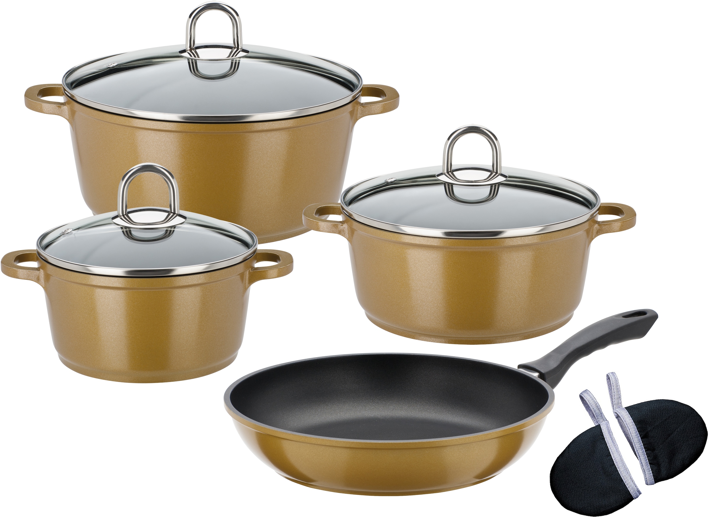 GSW Topf-Set "Gourmet Premium Color" Set, je 1 Kochtopf 16/20/24 cm, 1 Brat günstig online kaufen