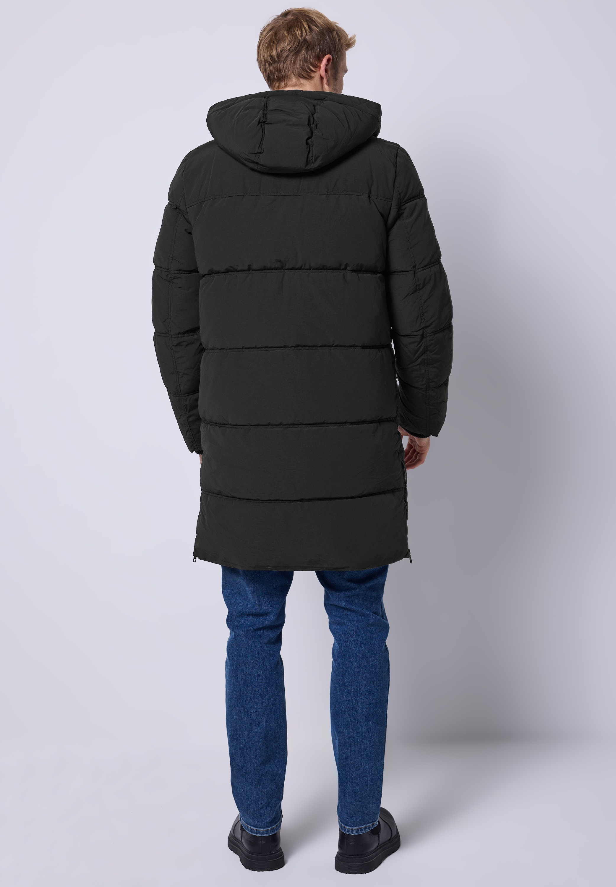 STREET ONE MEN Steppjacke mit Kapuze mit Kapuze mit Tunnelzugband günstig online kaufen