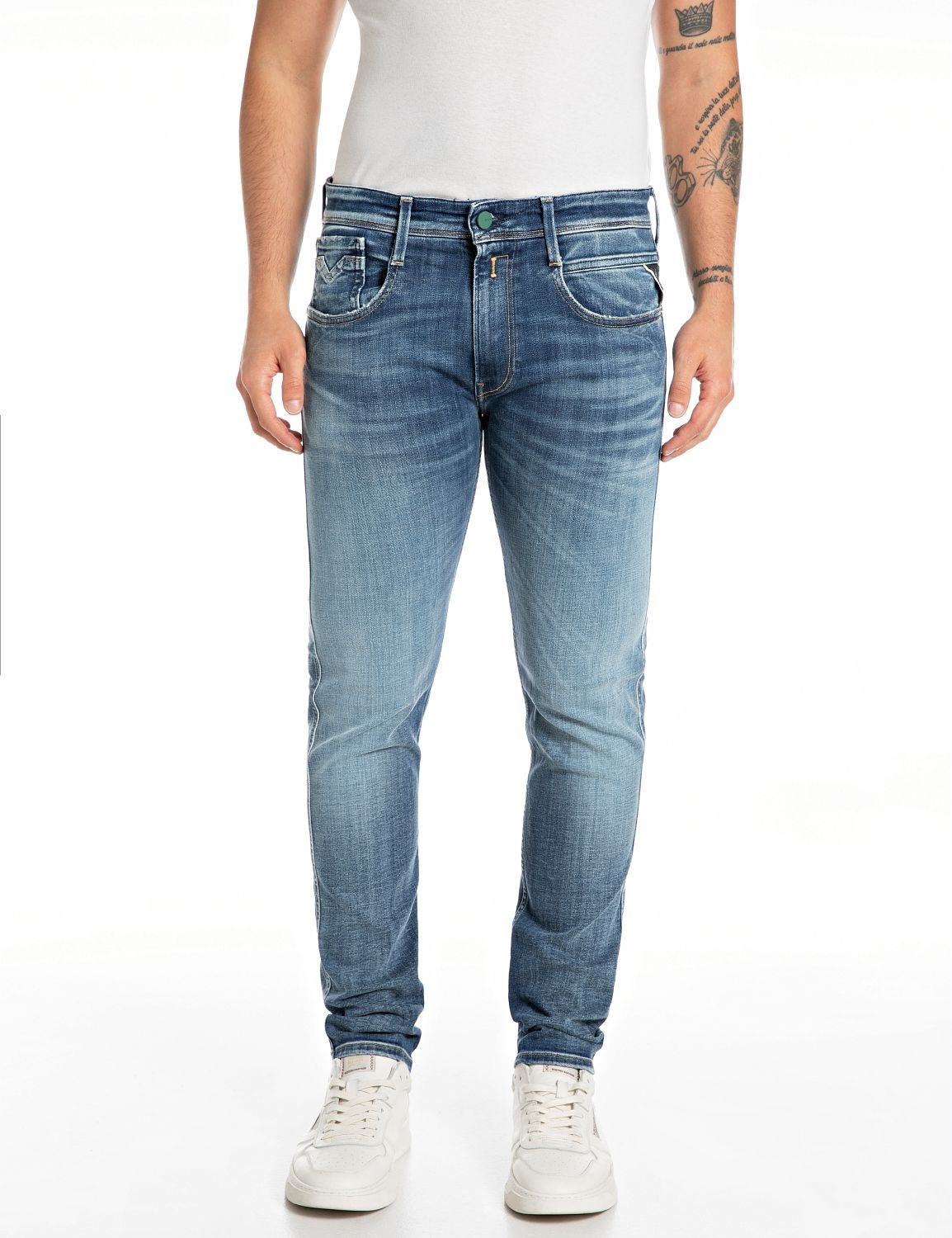 Replay Slim-fit-Jeans "ANBASS", mit Washed-Optik