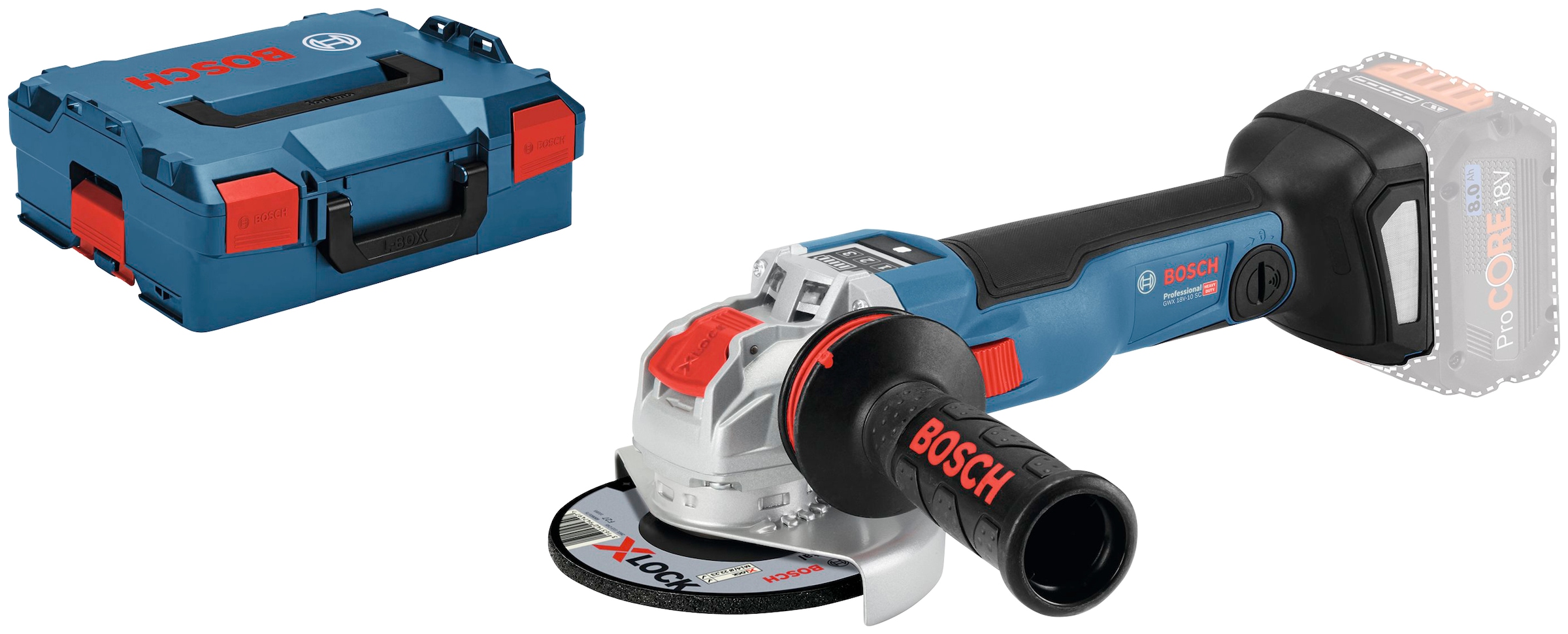 Bosch Professional Akku-Winkelschleifer »GWX (L) günstig BAUR solo Ladegerät SC 18V-10 ohne und Akku | CLC«