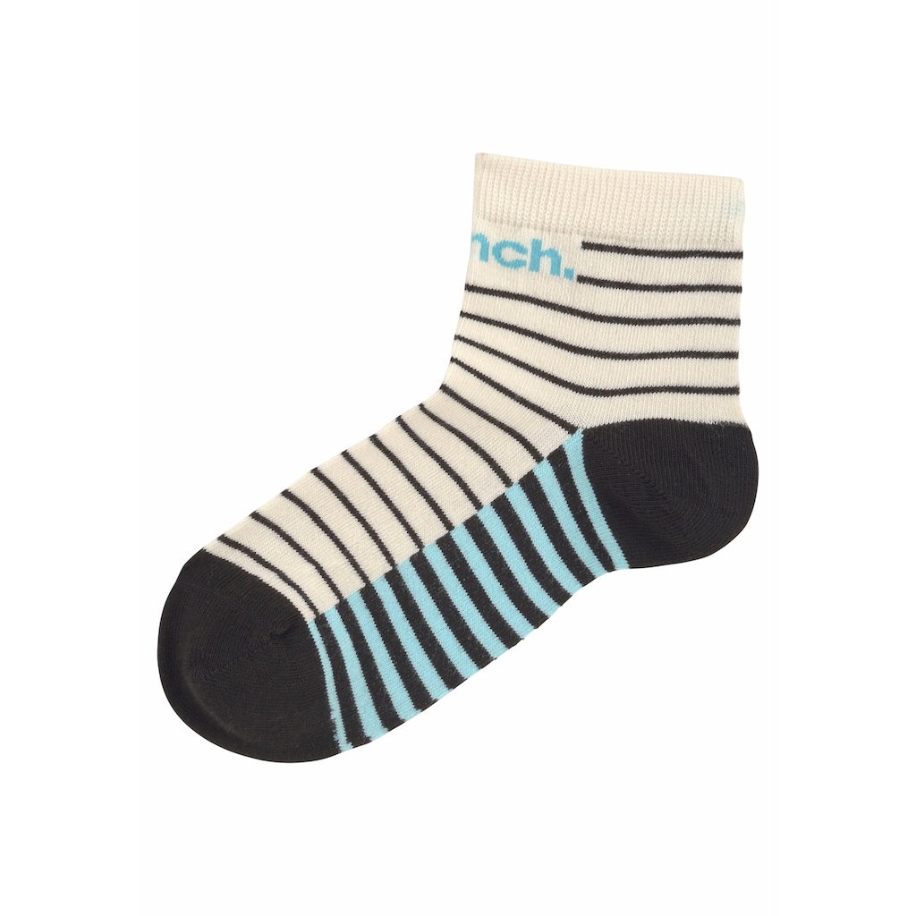 Bench. Kurzsocken, (Set, 5 Paar), im Streifendesign