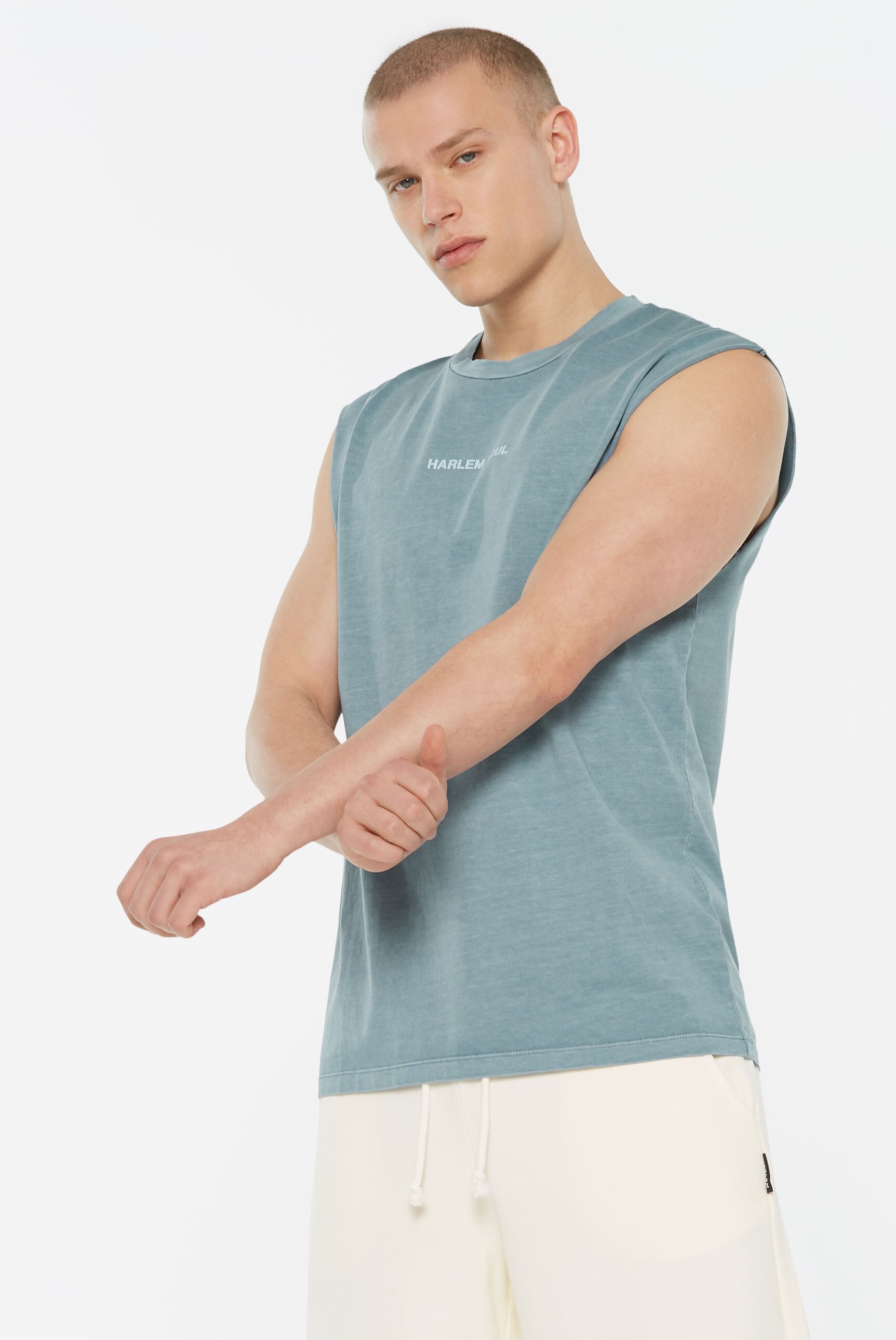 Harlem Soul Muscleshirt, mit offenen Kanten günstig online kaufen