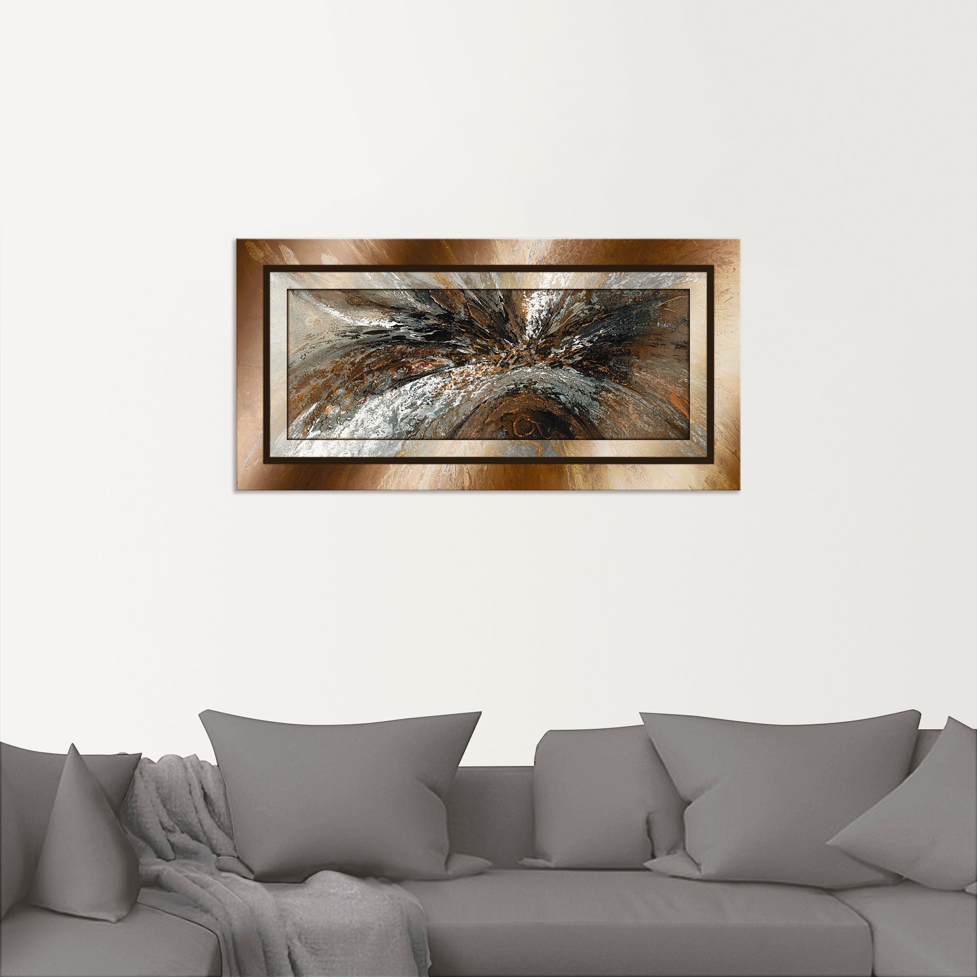 Artland Wandbild "Gold Abstrakt 1" Gegenstandslos 1 Stk. tlg. als Alubild, günstig online kaufen
