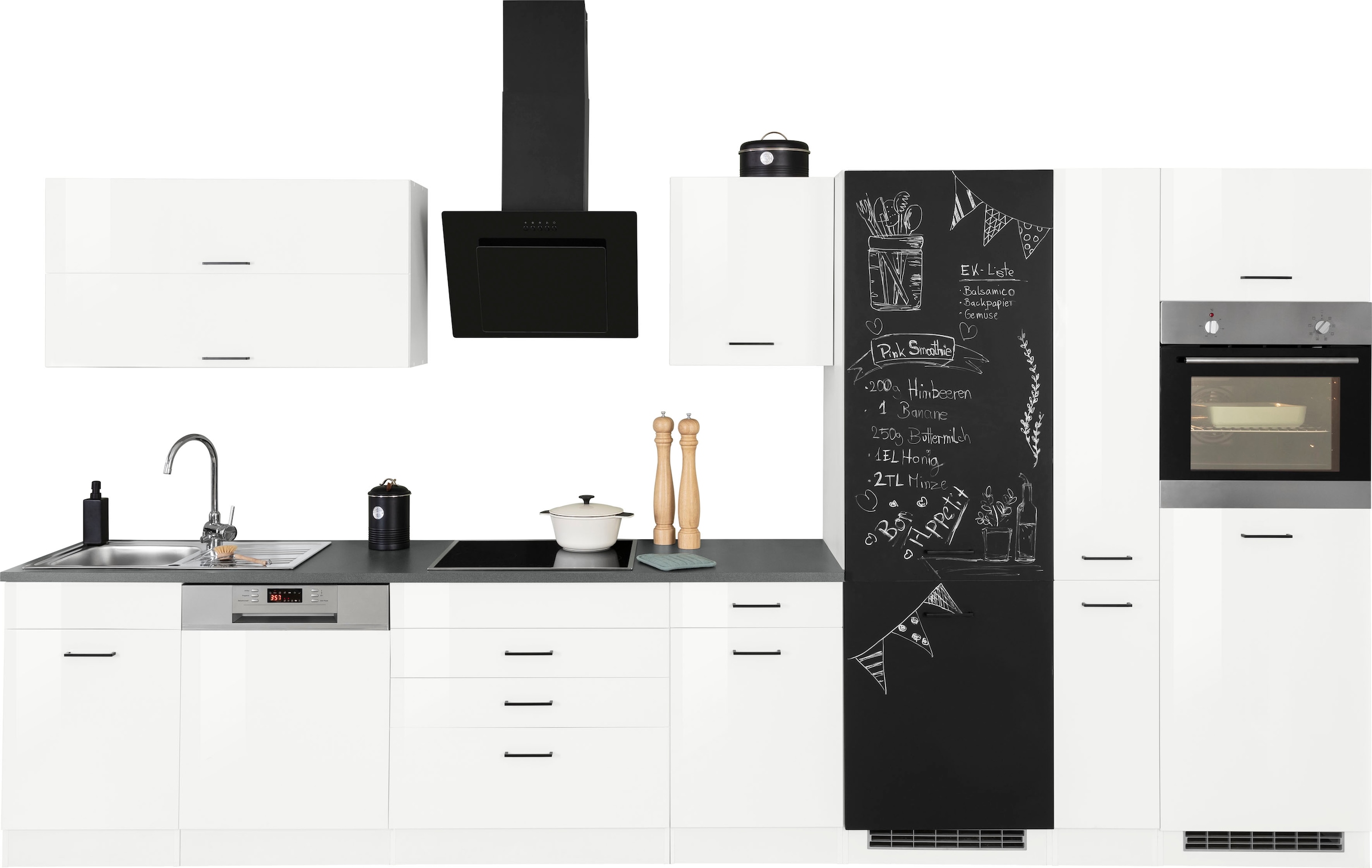 KOCHSTATION Küchenzeile "KS-Trier", mit E-Geräten, Breite 390 cm günstig online kaufen