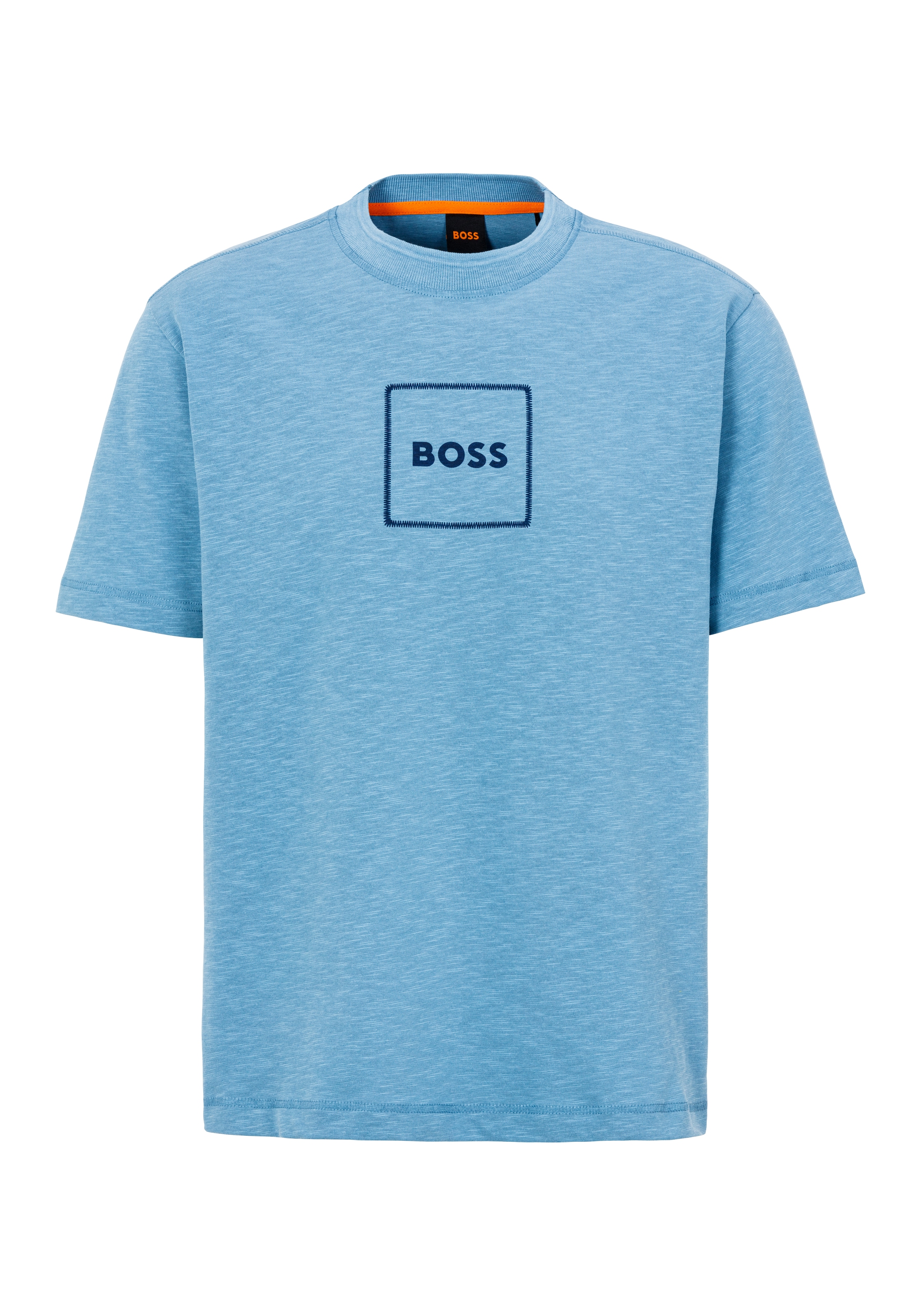 BOSS ORANGE T-Shirt »Te_linenlogo«, mit BOSS Schriftzug
