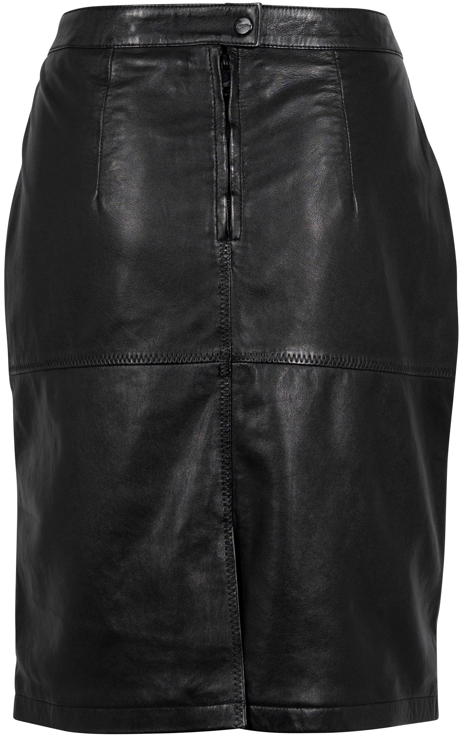 Mauritius Lederrock "GWSwante LNV" klassische/ schmale Form, Ziernähte günstig online kaufen