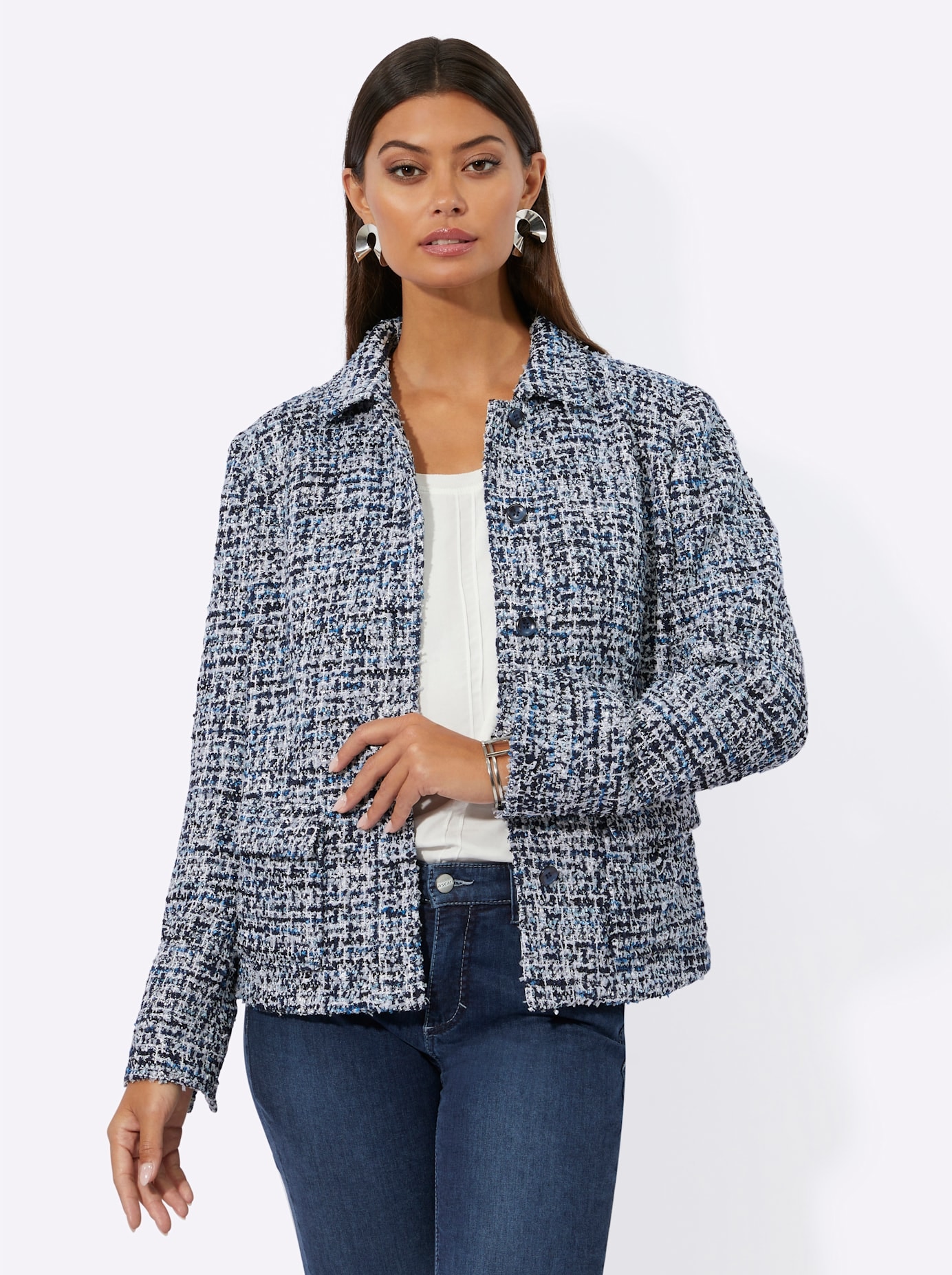 creation L Jackenblazer "Bouclé-Blazer" günstig online kaufen