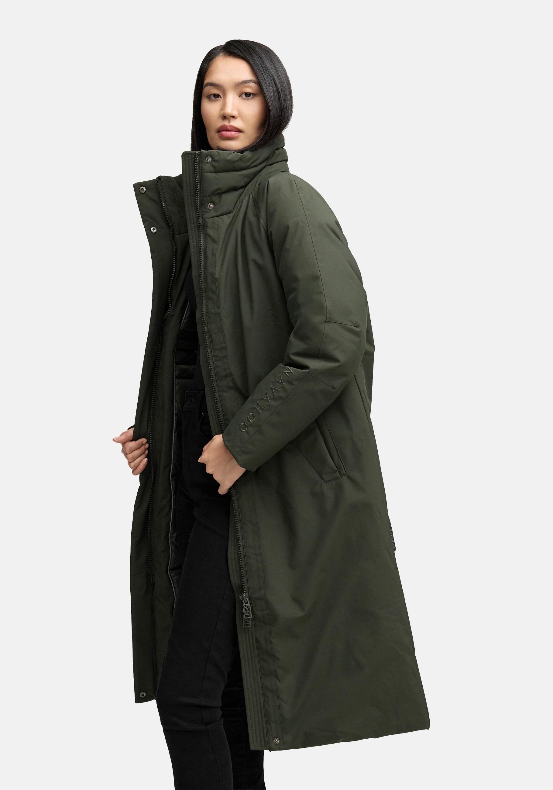 Navahoo Wintermantel »Traumblüte 14« Warmer Parka mit Stehkragen