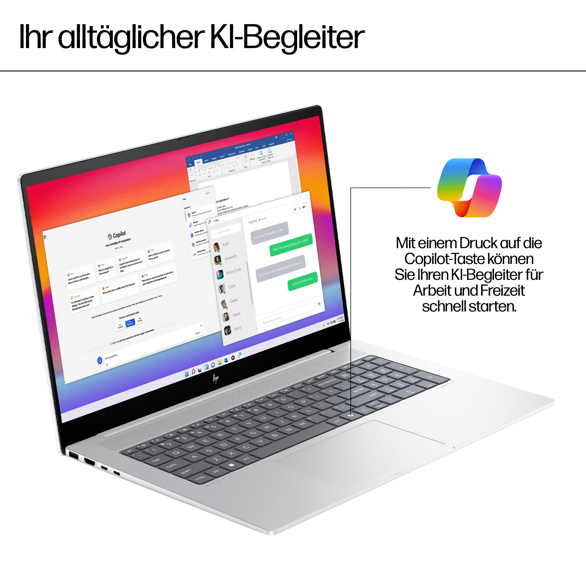 HP Notebook »Envy 17-da0277ng«, 43,9 cm, / 17,3 Zoll, Intel, Core Ultra 7, GeForce RTX 3050, 512 GB SSD