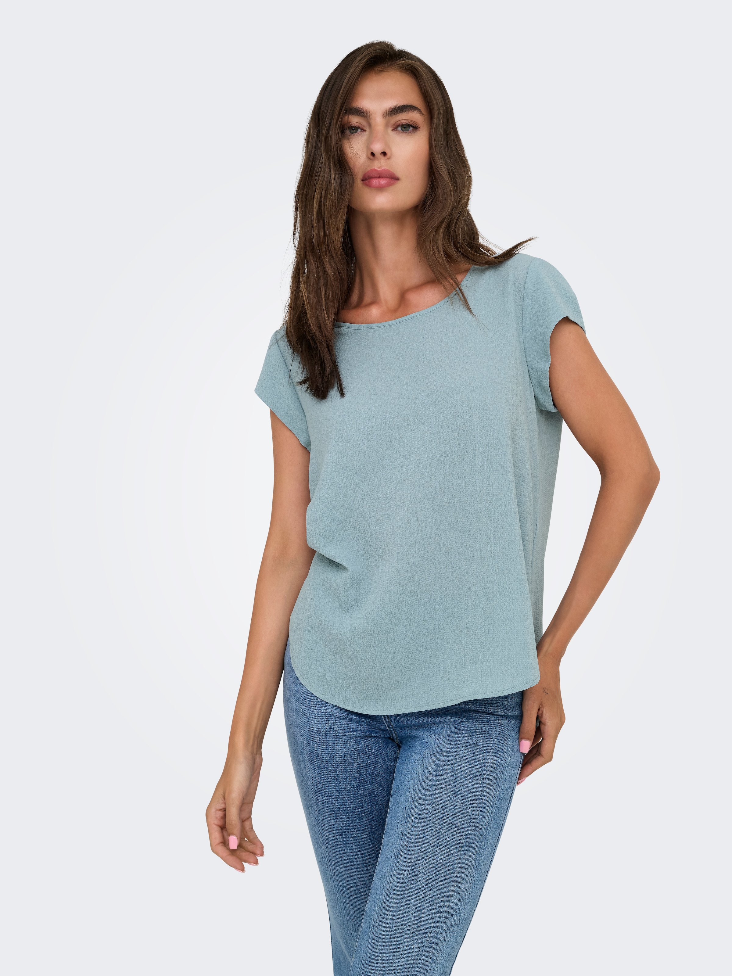 ONLY Kurzarmbluse "ONLVIC S/S SOLID TOP NOOS PTM" günstig online kaufen