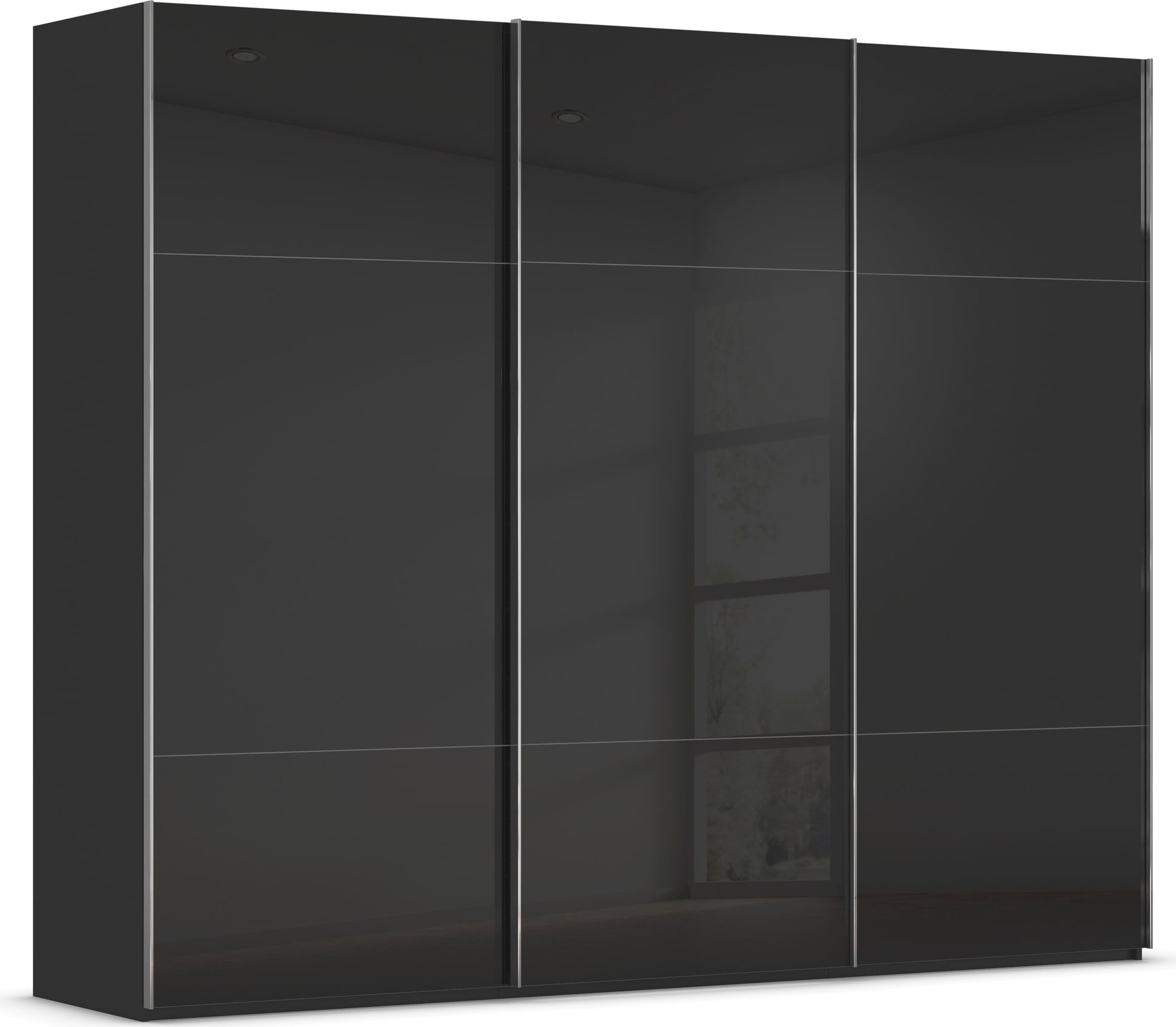 rauch Schwebetürenschrank "Kleiderschrank Schrank Garderobe Schlafzimmerschrank CONTIDO" 3 verschiedene Ausstattungen BASIC/CLASSIC/PREMIUM, aus hochwertigem Material in 6 Breiten 2 Griff-Farben MADE IN GERMANY
