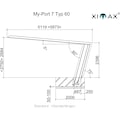 Ximax Einzelcarport »My-Port 7 Typ 3259 Typ 60 Standard«, Aluminium, 259 cm,  schwarz-silber, Aluminium, schwarz/silberfarben auf Rechnung | BAUR