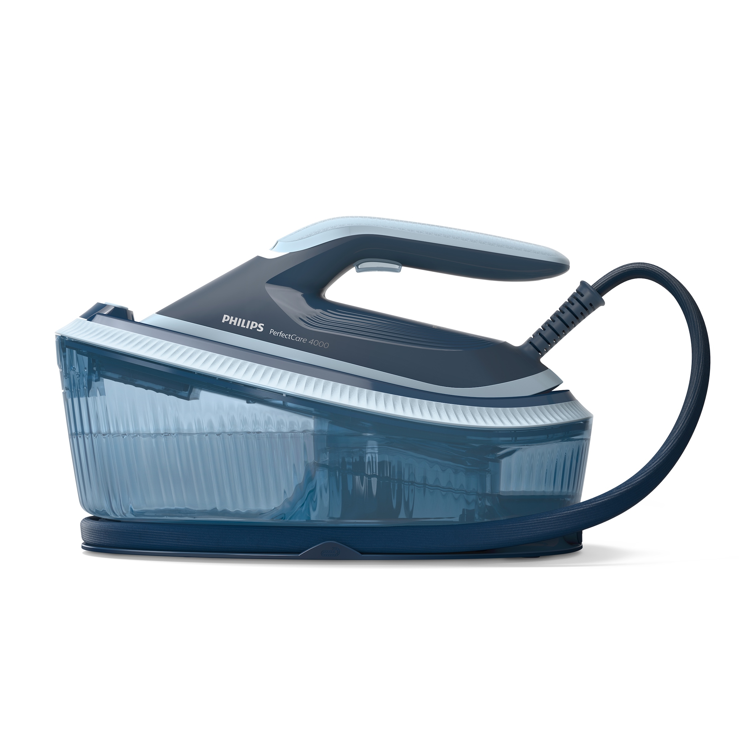 Philips Dampfbügelstation »4000 Series PSG4020/20, dunkelblau« 1.700 ml Wassertank 2.400 Watt, Vertikaldampf, SteamGlide Plus Bügelsohle, 450gr Dampfstoß