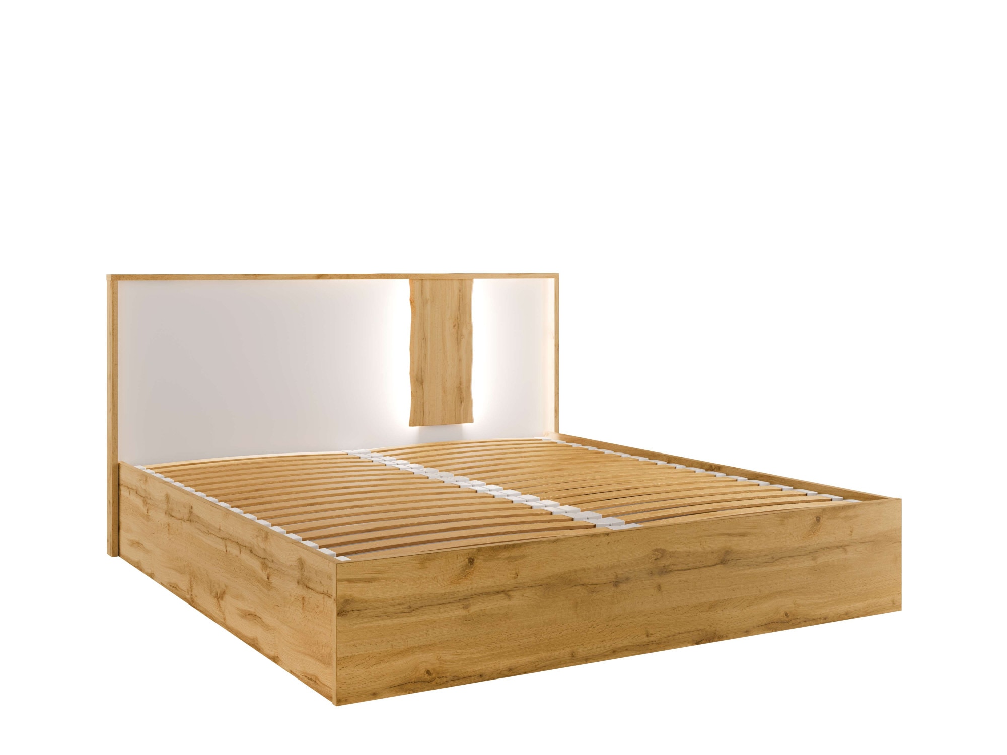 INOSIGN Bett »Bett Fabella ohne Matratze (Schlaffläche 180x200 cm)«, Bett mit Stauraum und Led-Beleuchtung, BxTxH 191,3x206,4x102,2 cm