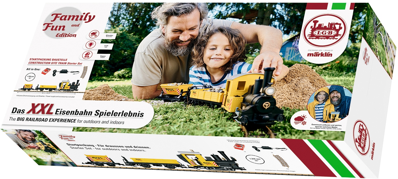 LGB Modelleisenbahn-Set »LGB - Family and Fun - Baustellenzug 230 Volt - L70503«, für Einsteiger, Made in Europe