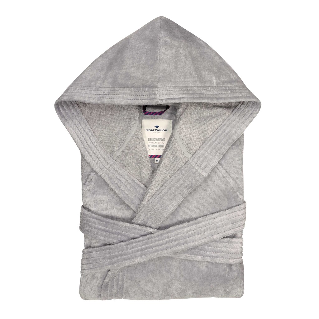 TOM TAILOR HOME Unisex-Bademantel »Velours«, (1 St.)