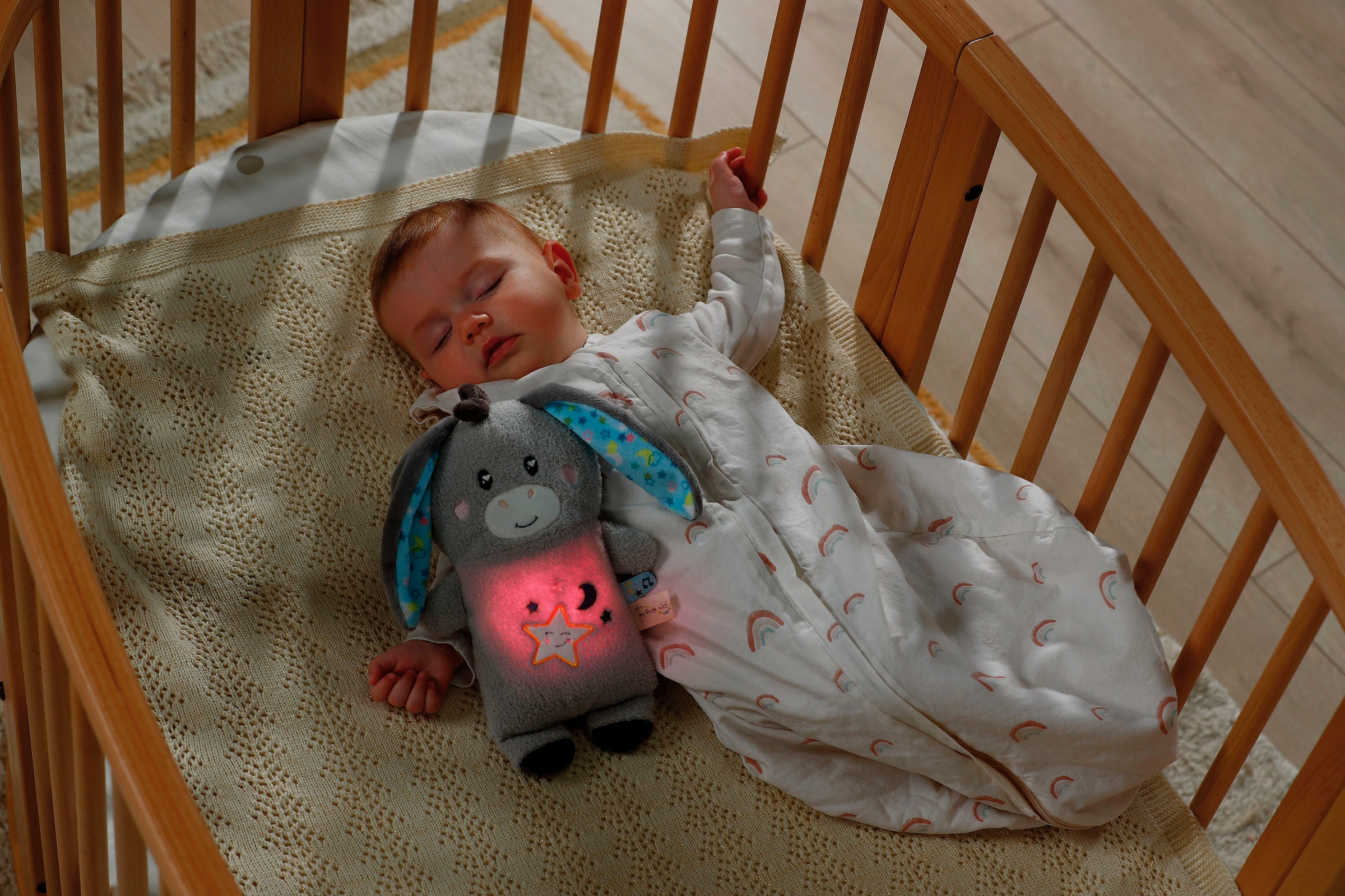 Nici Kuscheltier »My First NICI, Esel Littledoo 25 cm«, Baby Einschlafhilfe; mit Licht und Sound