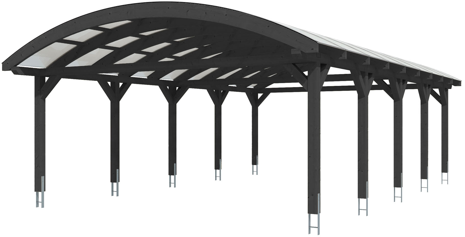 Skanholz Doppelcarport »Franken«, Holz, 550 cm, Anthrazit