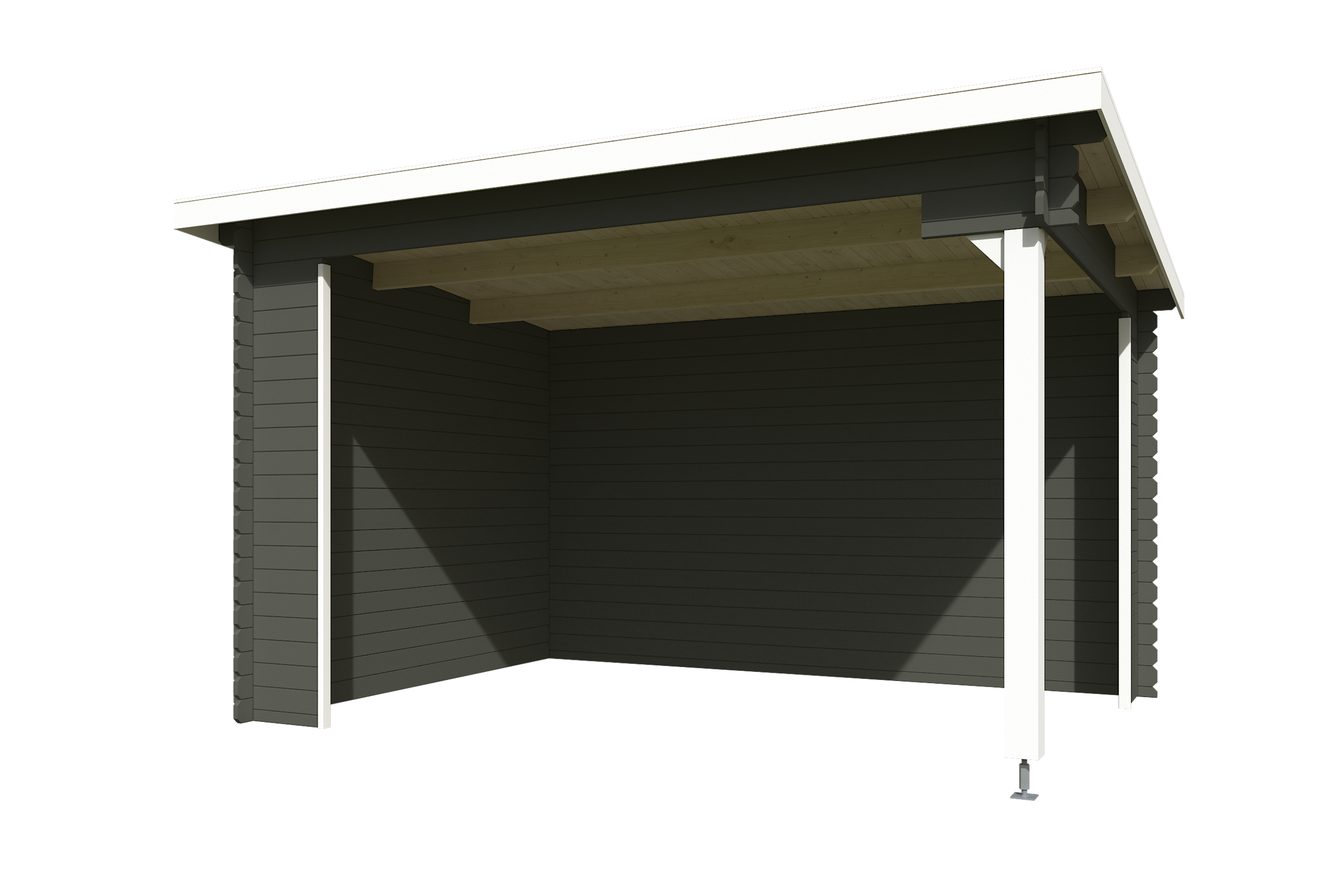 Nordic Holz Gartenhaus "Buffalo 380", (Unterstand inkl. Rückwand) günstig online kaufen