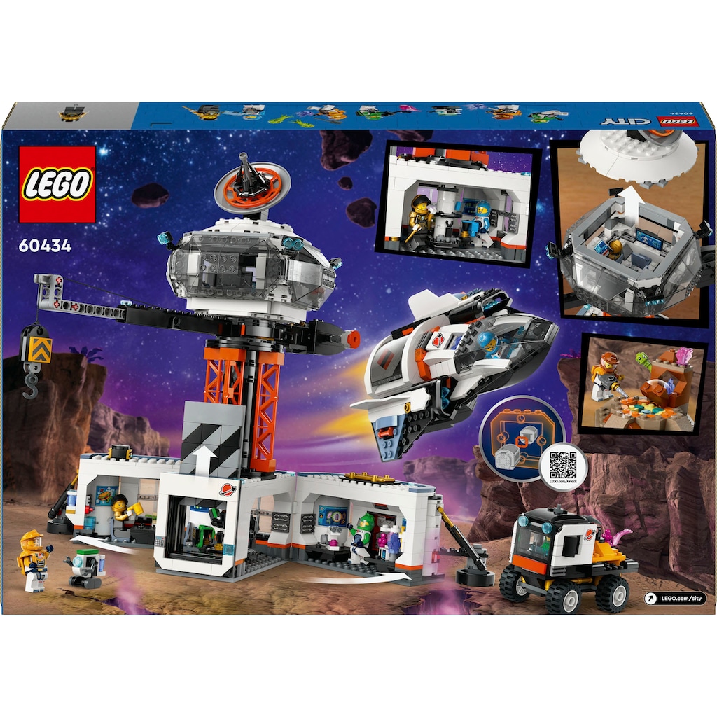 LEGO® Konstruktionsspielsteine »Raumbasis mit Startrampe (60434), LEGO City«, (1422 St.)