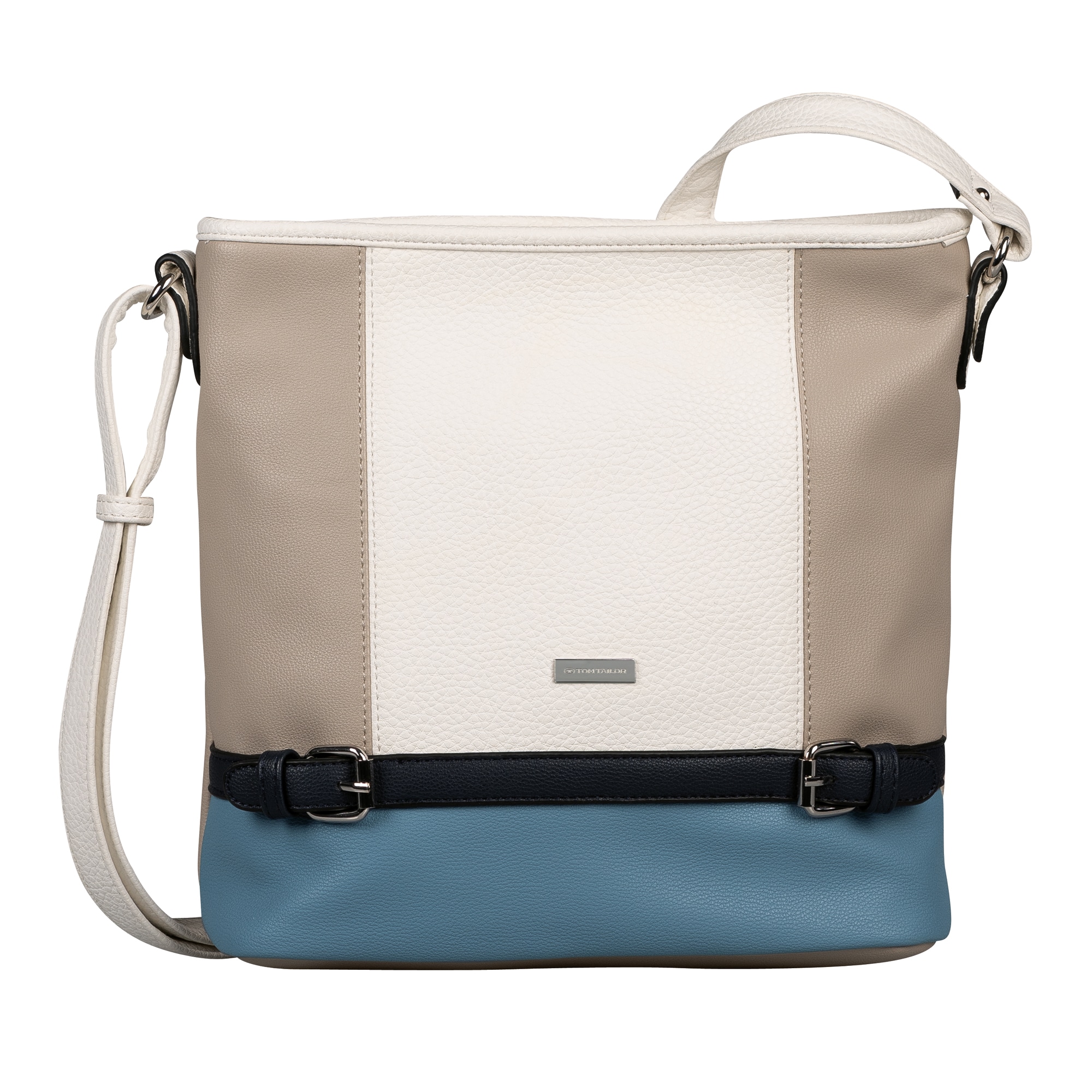 TOM TAILOR "Juna" aus soft genarbtem ledrigen Material mit glänzenden Metall-Accessoires