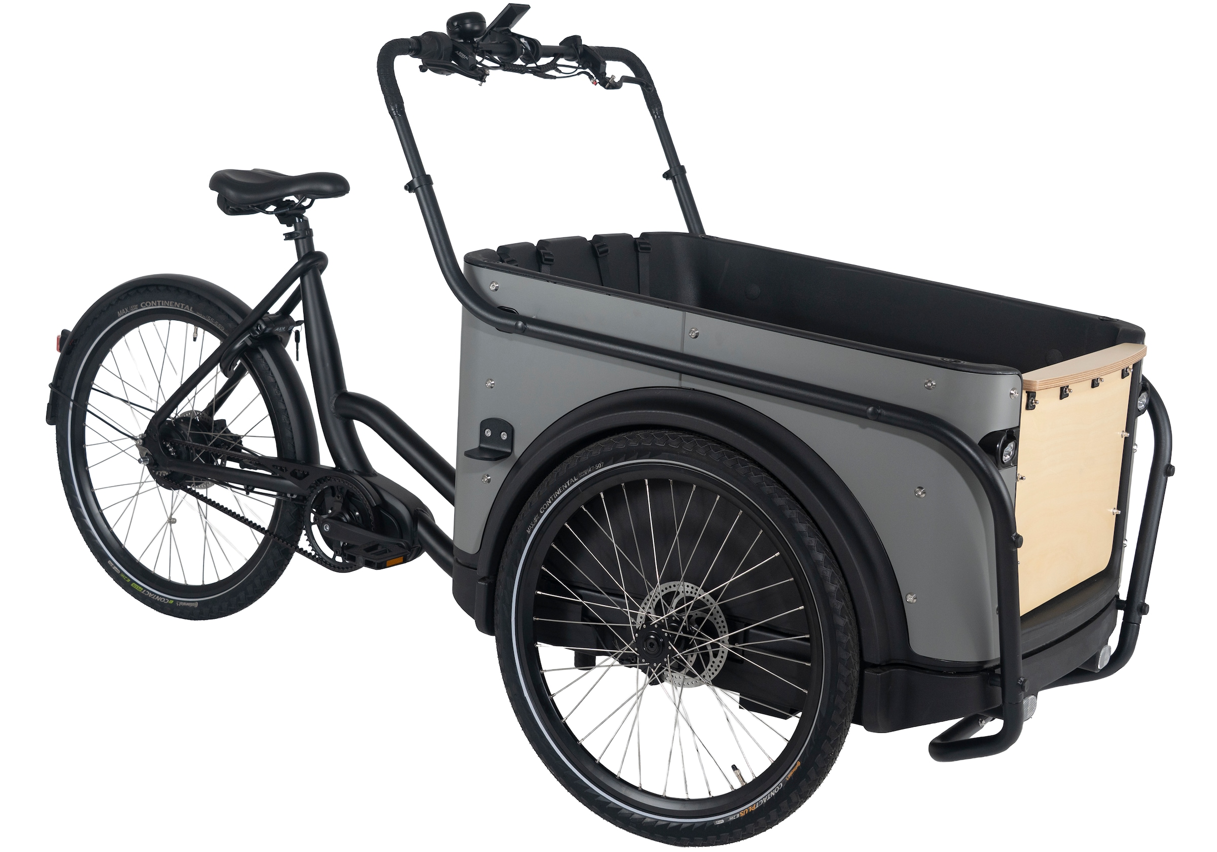Royal Cargo Bikes »Cargo 3W Premium Plus 17,5Ah / 630 Wh 24 / 26 Zoll mit Riemenantrieb« 0 Gang ENVIOLO NuVinci Schaltwerk Nabenschaltung Mittelmotor 250 W