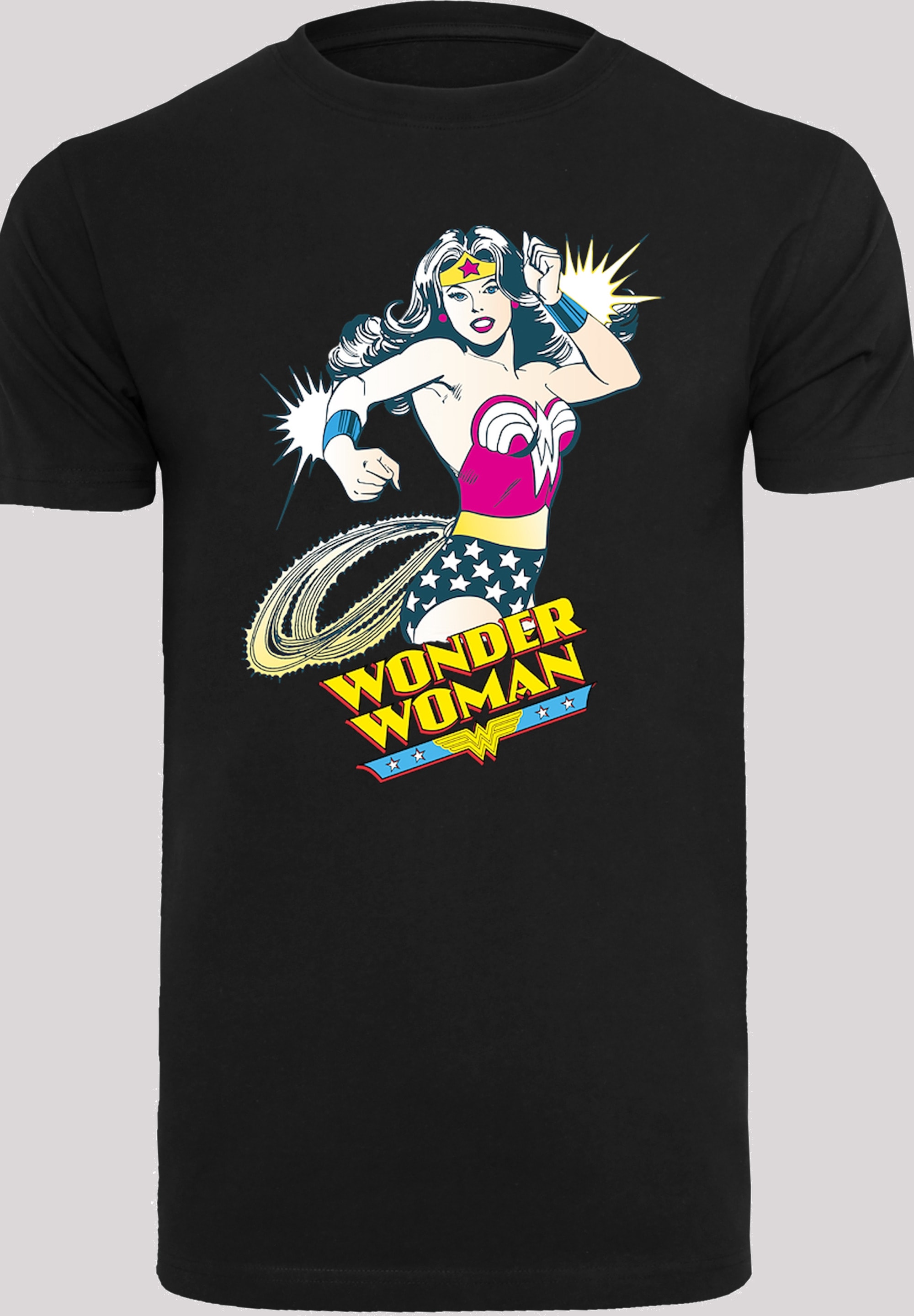 F4NT4STIC Kurzarmshirt »F4NT4STIC Herren Wonder Woman Lasso -BLK with T-Shirt Round Neck«, (1 tlg.)