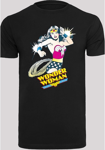 Kurzarmshirt »F4NT4STIC Herren Wonder Woman Lasso -BLK with T-Shirt Round Neck«, (1 tlg.)