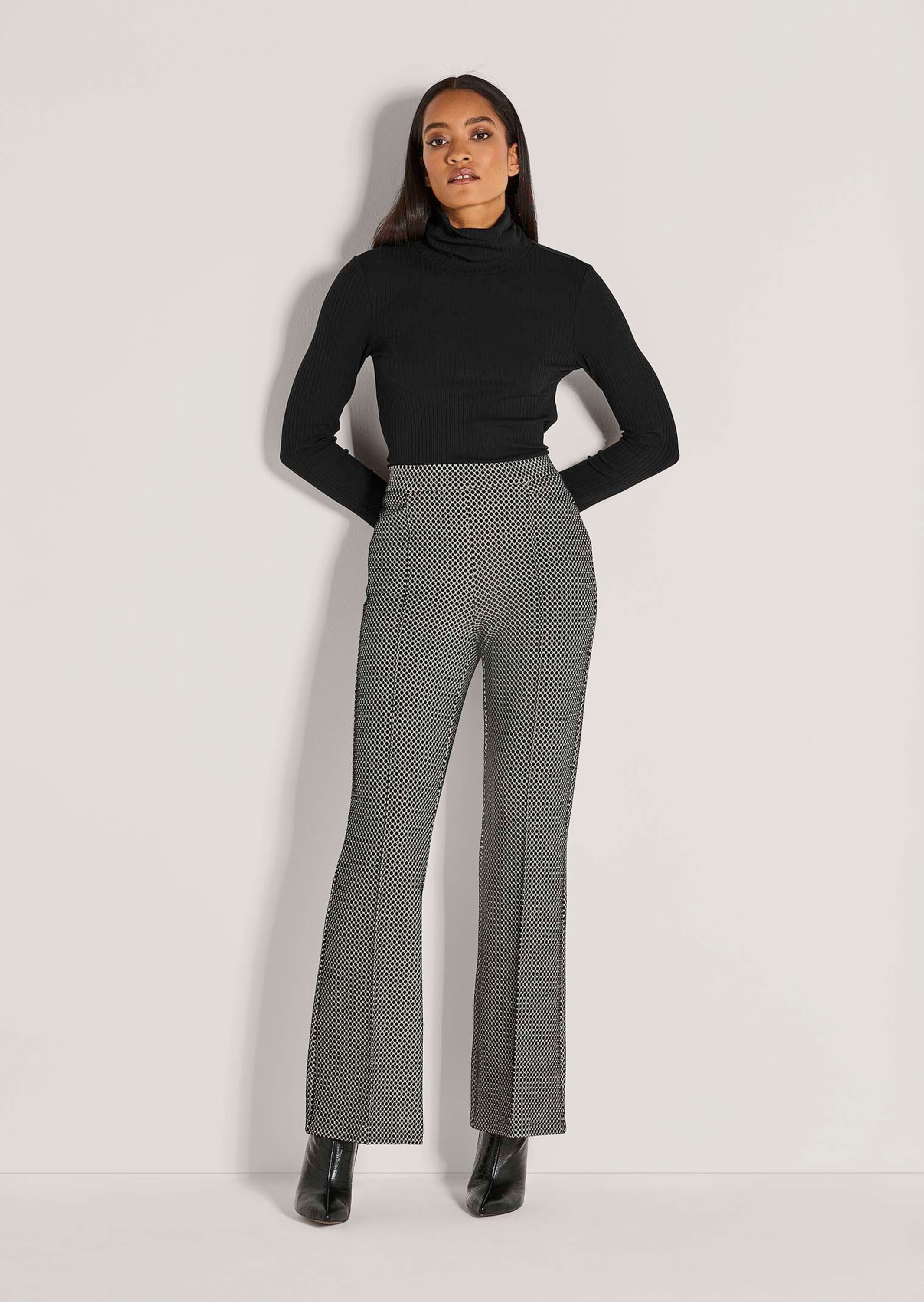 MADELEINE Jerseyhose "Stoffhose Jacquardhose mit geradem Schnitt" günstig online kaufen