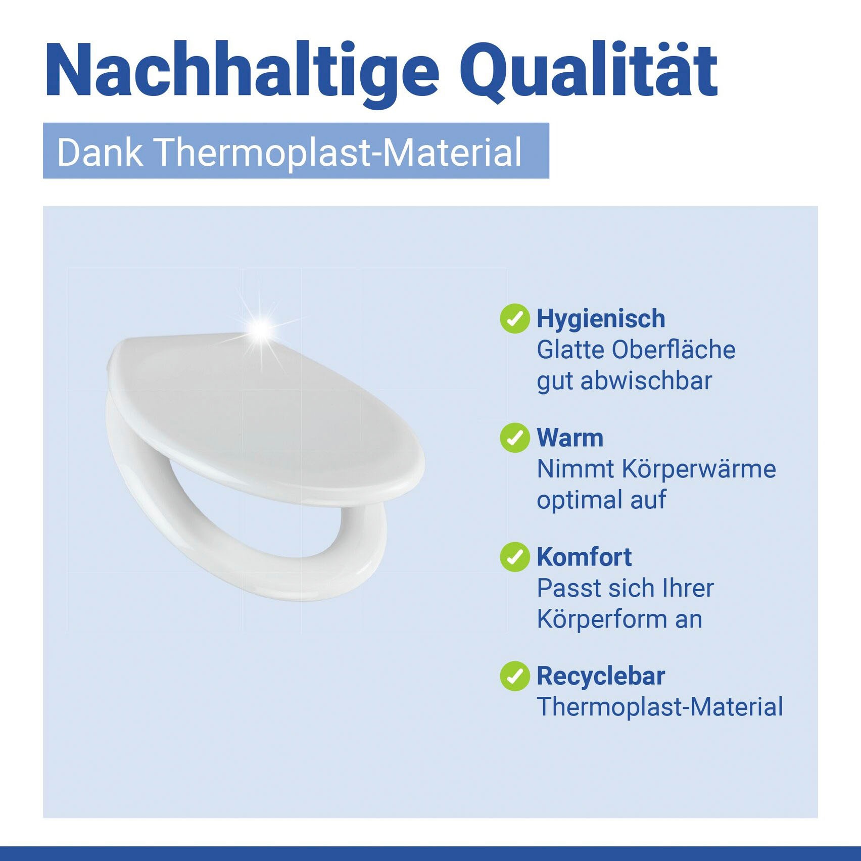 WENKO WC-Sitz »Ios« aus Thermoplast, recyclingfähig, bruchstabil