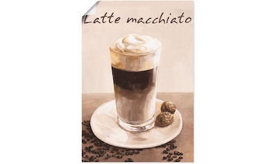 Wandbild »Latte Macchiato - Kaffee«, Kaffee Bilder, (1 St.)