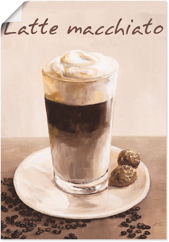 Wandbild »Latte Macchiato - Kaffee«, Kaffee Bilder, (1 St.)