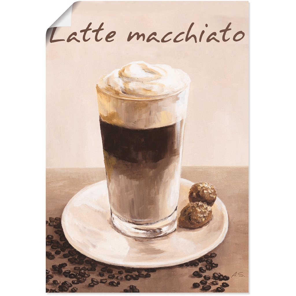 Artland Wandbild »Latte Macchiato - Kaffee«, Kaffee Bilder, (1 St.)